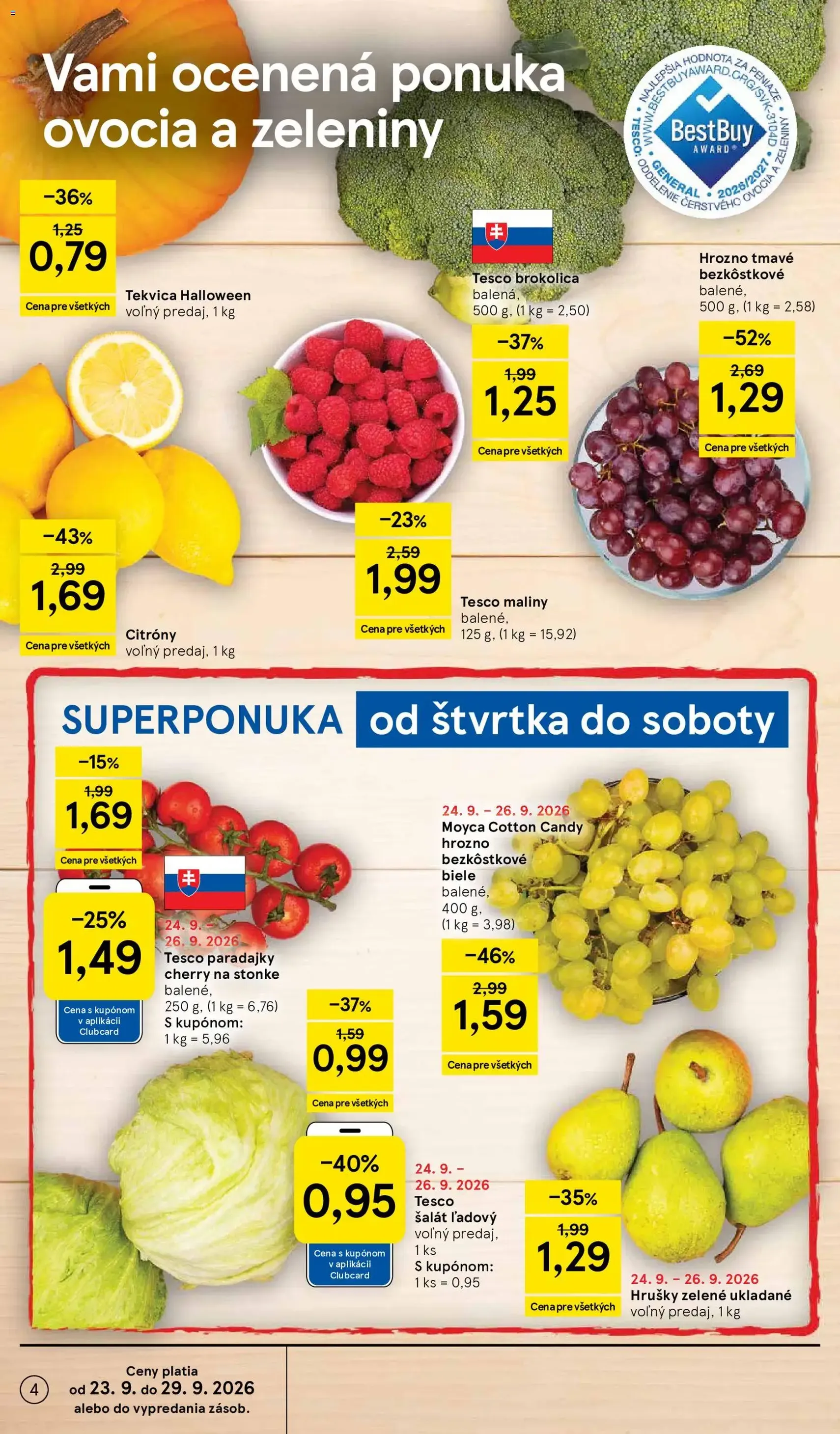 Tesco Hypermarket - leták - platný leták od 23.09.2026 strana 4 z 48