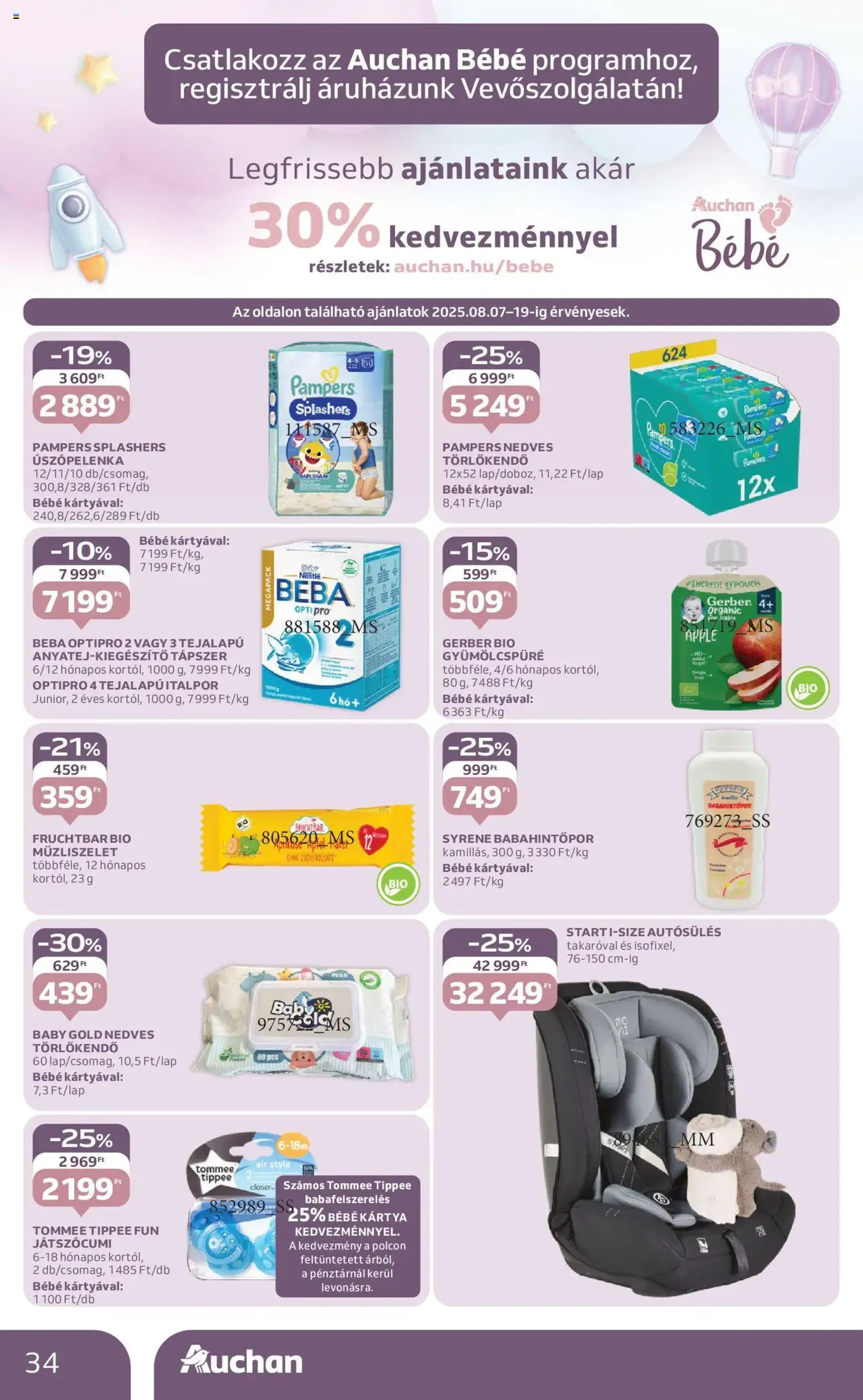 Auchan Akciós újság - 2025.08.07. érvényes szórólap 34 oldal 54 oldalból Auchan Akciós újság - 2025.08.07. érvényes szórólap 34 oldal 54 oldalból