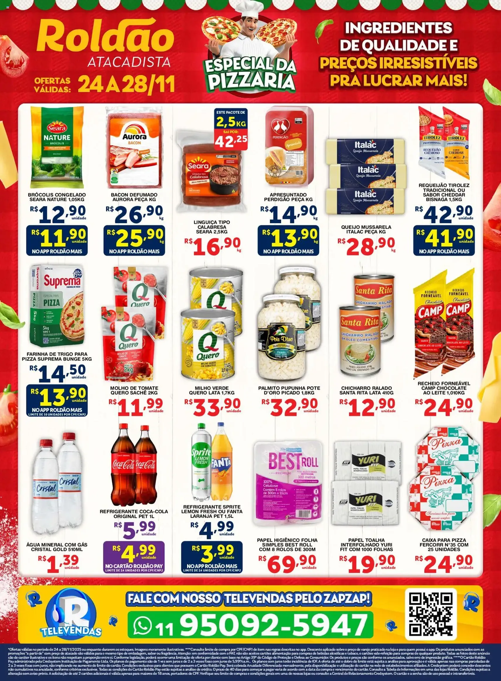 Roldão - Ofertas Especial Comerciante Pizzaria - folheto válido a partir de 24/11/2025 página 1 de 1