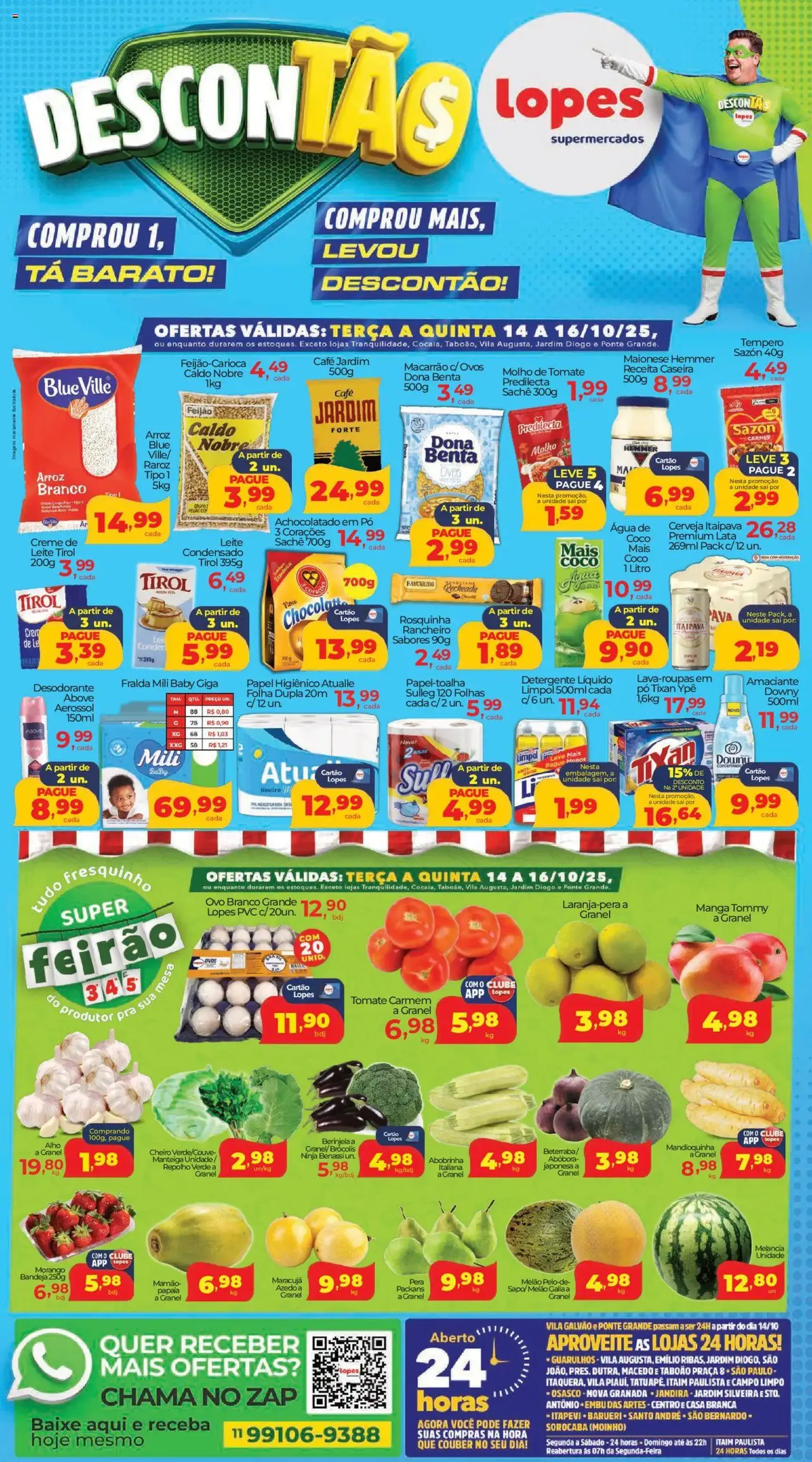 Lopes Supermercados - Ofertas da semana - folheto válido a partir de 14/10/2025 página 1 de 2