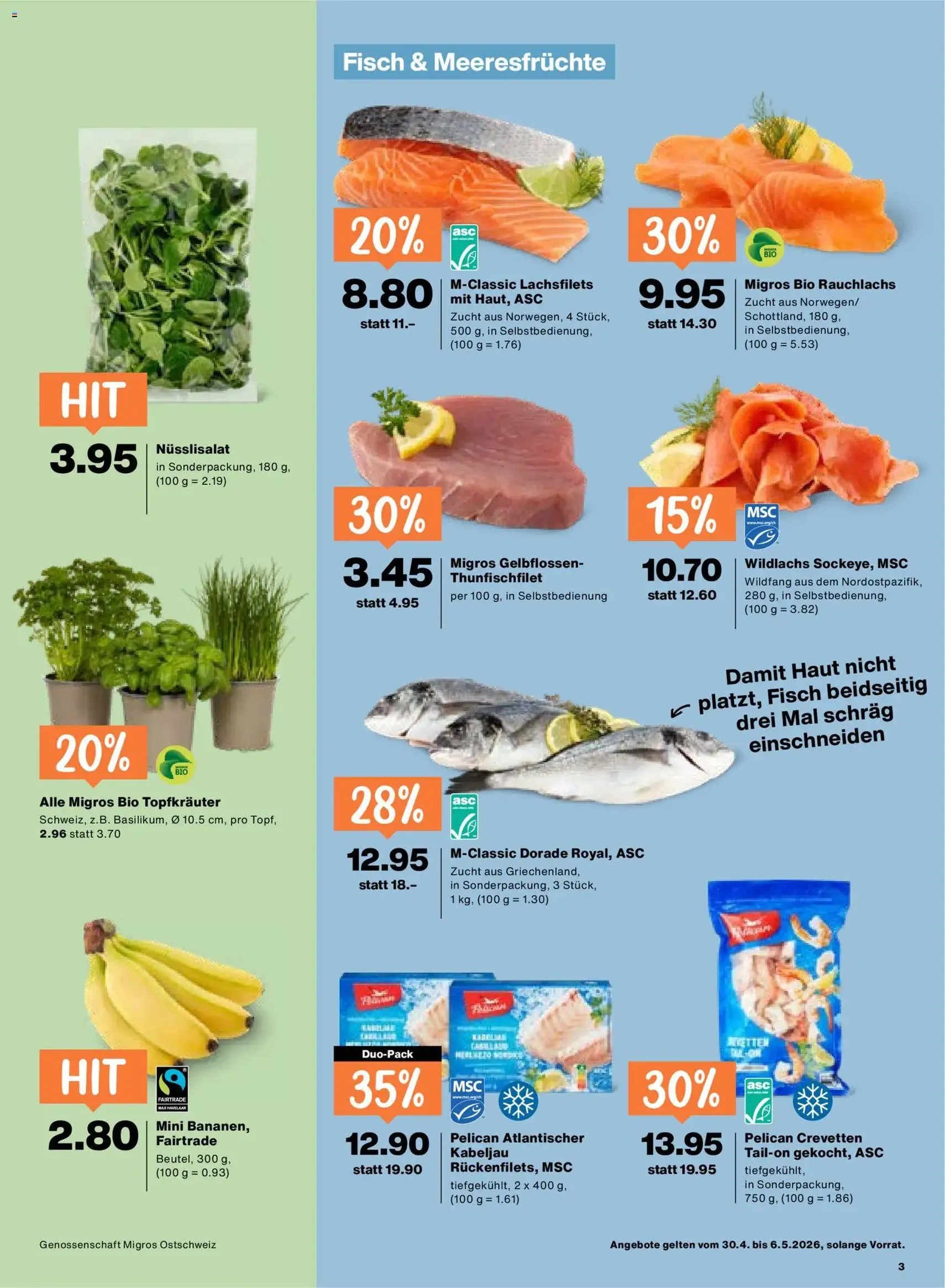 Migros aktionen - Gültiger Prospekt ab 30.04.2026, Seite 3 von insgesamt 24