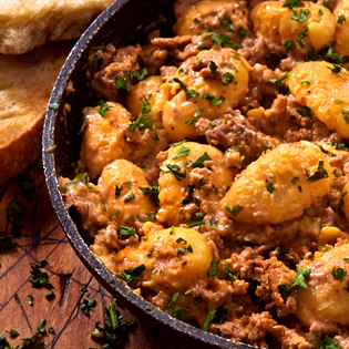 Recipe preview Hearty potatoes minced meat pan