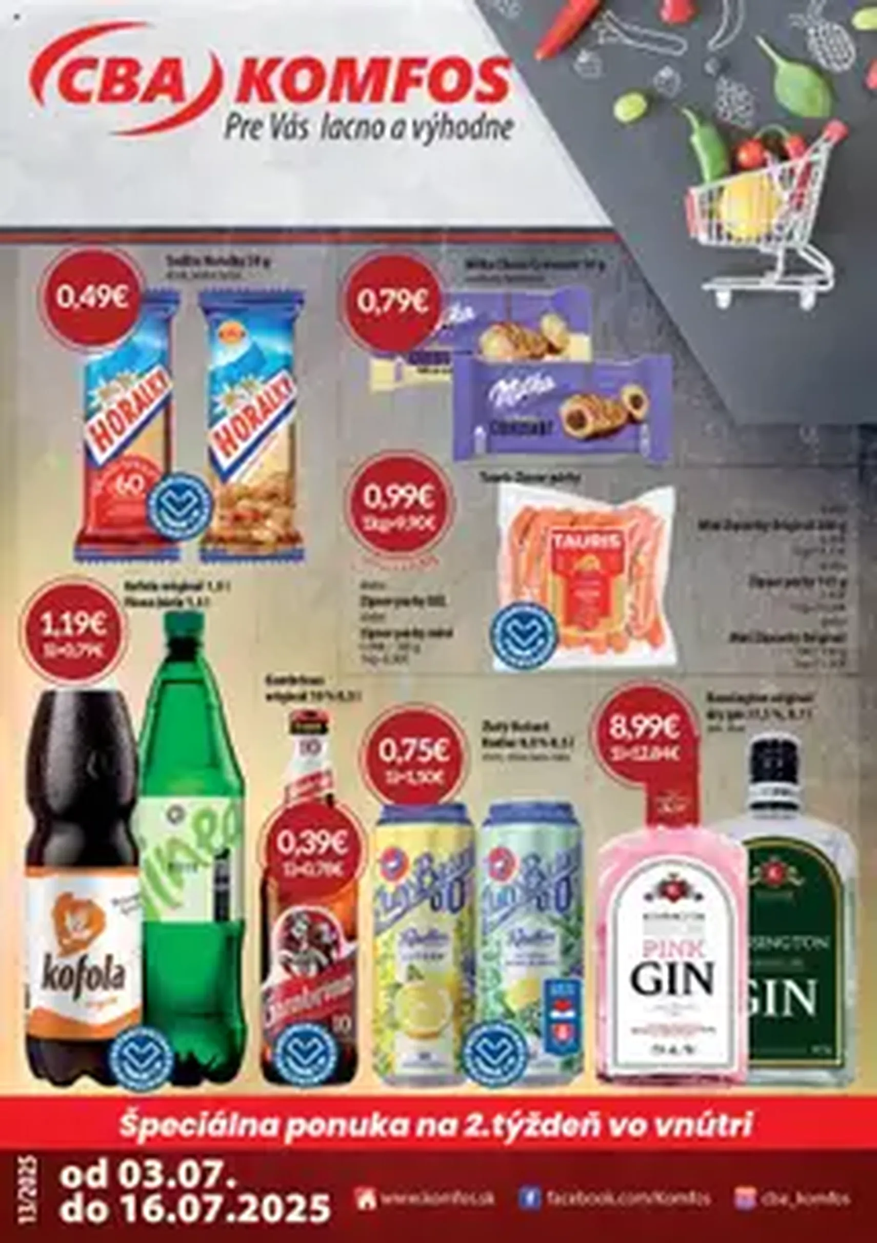 CBA Komfos leták - platný leták od 03.07.2025 strana 1 z 1