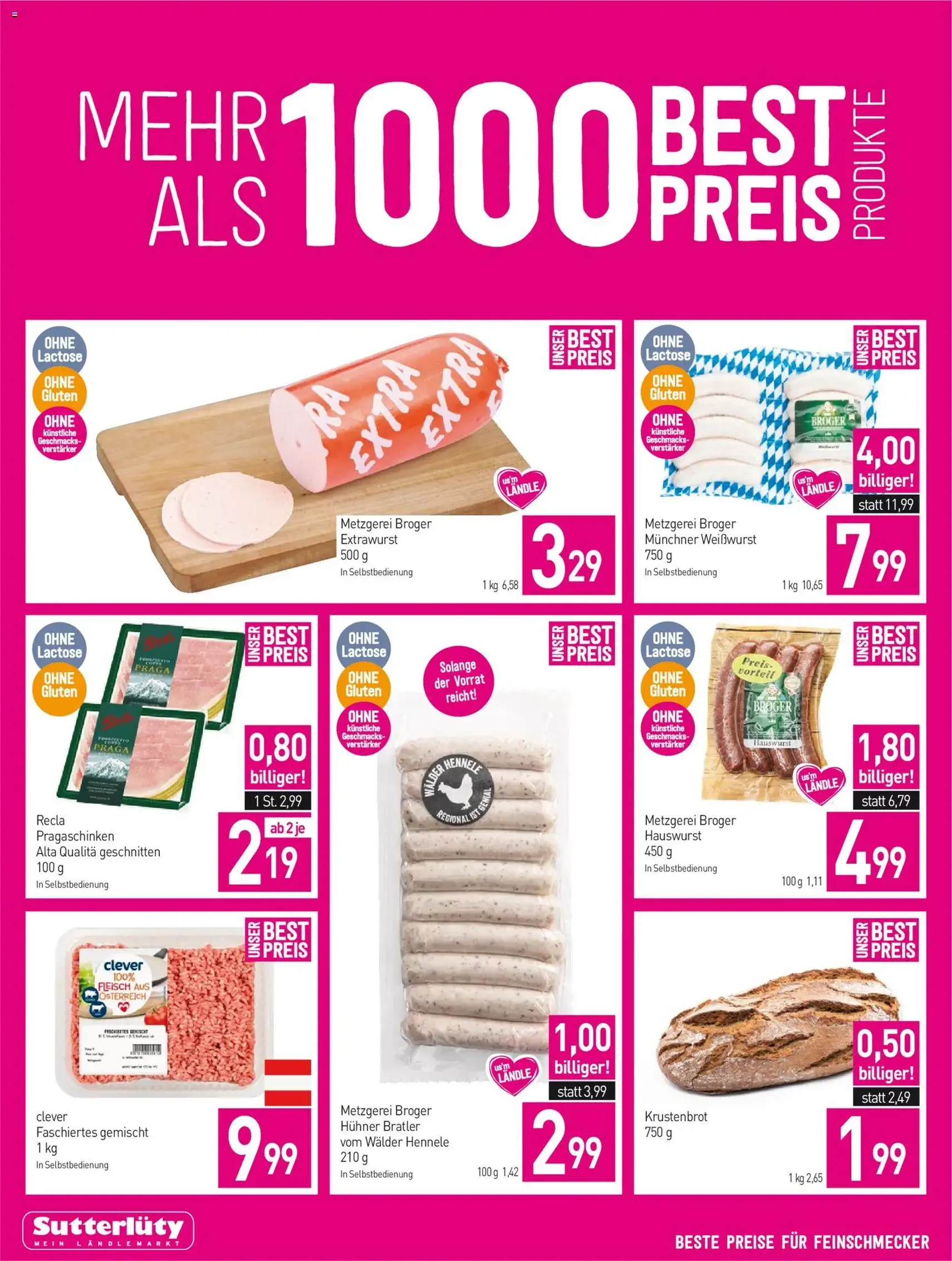 Sutterlüty Flugblatt - Gültiger Prospekt ab 02.01.2026, Seite 2 von insgesamt 20