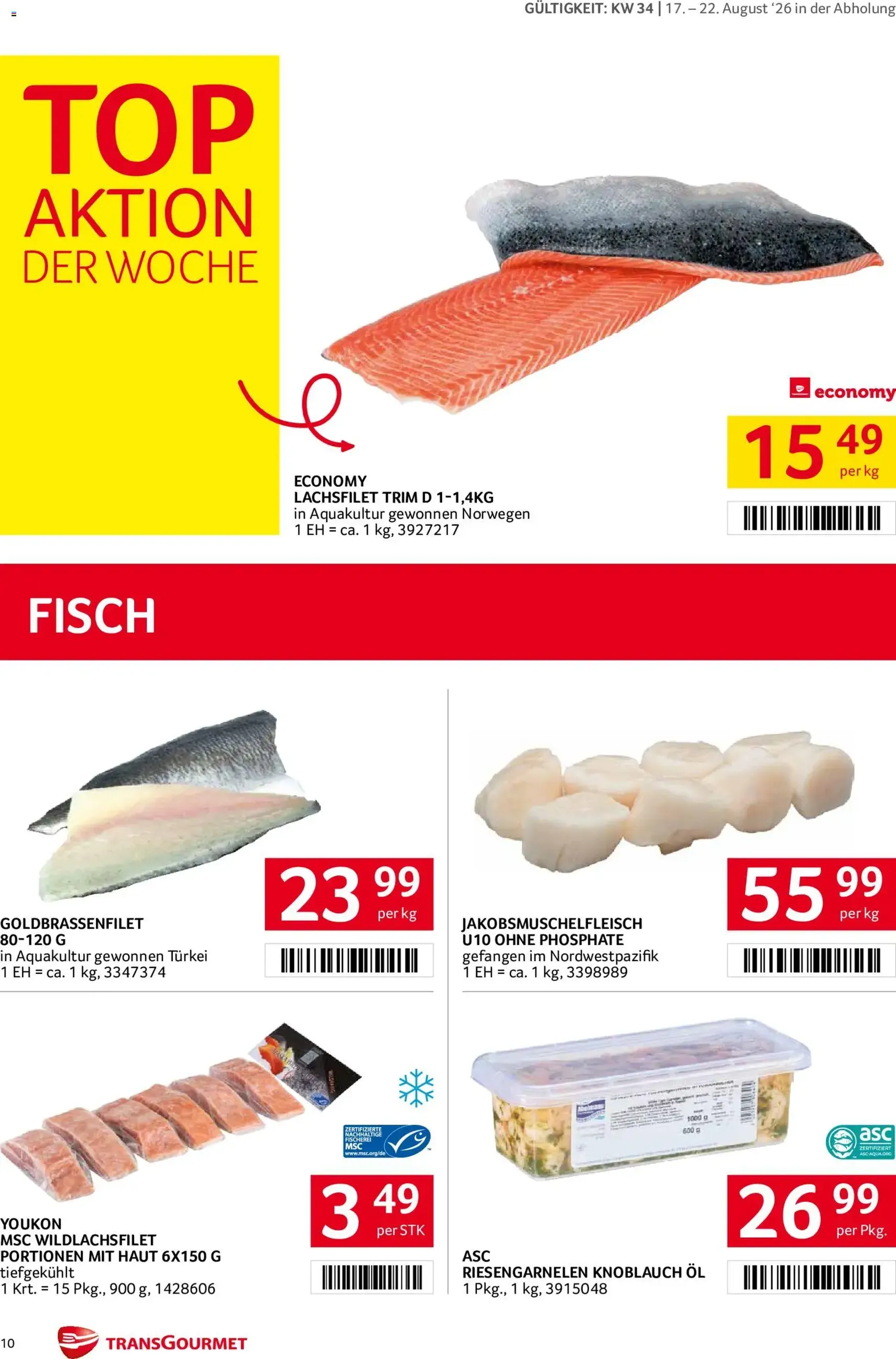 Transgourmet Flugblatt - Gültiger Prospekt ab 17.08.2026, Seite 10 von insgesamt 27