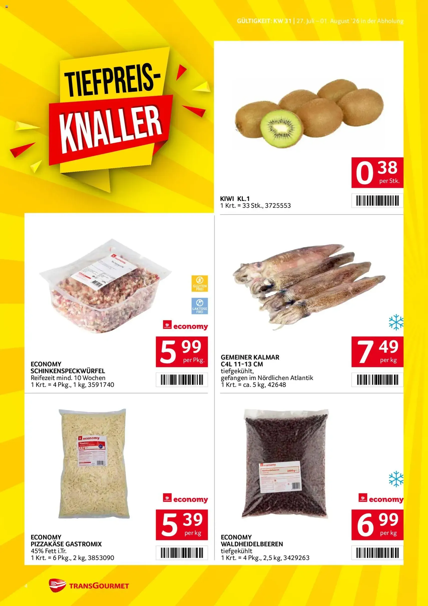 Transgourmet Flugblatt - Gültiger Prospekt ab 27.07.2026, Seite 4 von insgesamt 32