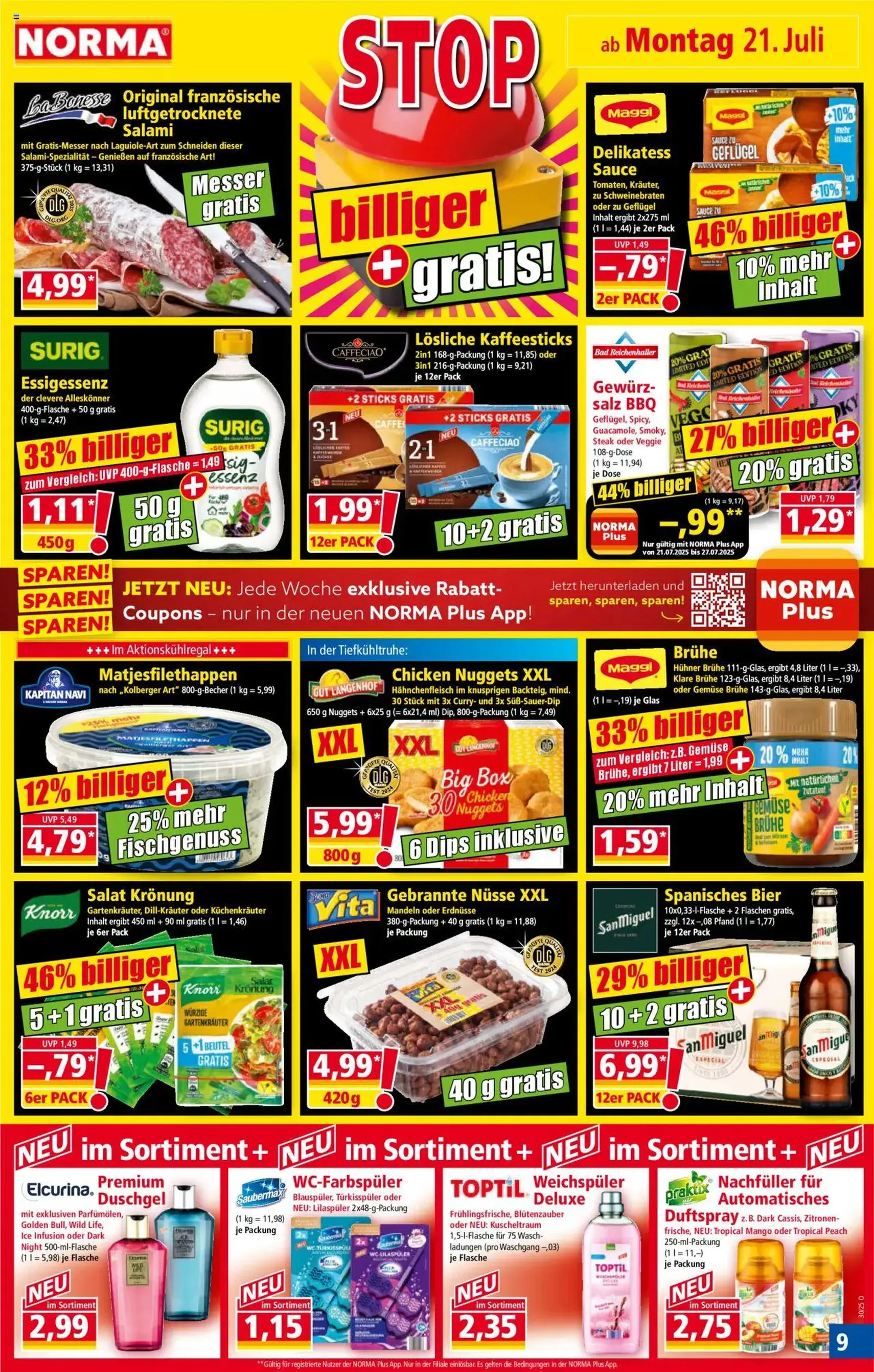 Norma Prospekt - Gültiger Prospekt ab 21.07.2025, Seite 9 von insgesamt 18