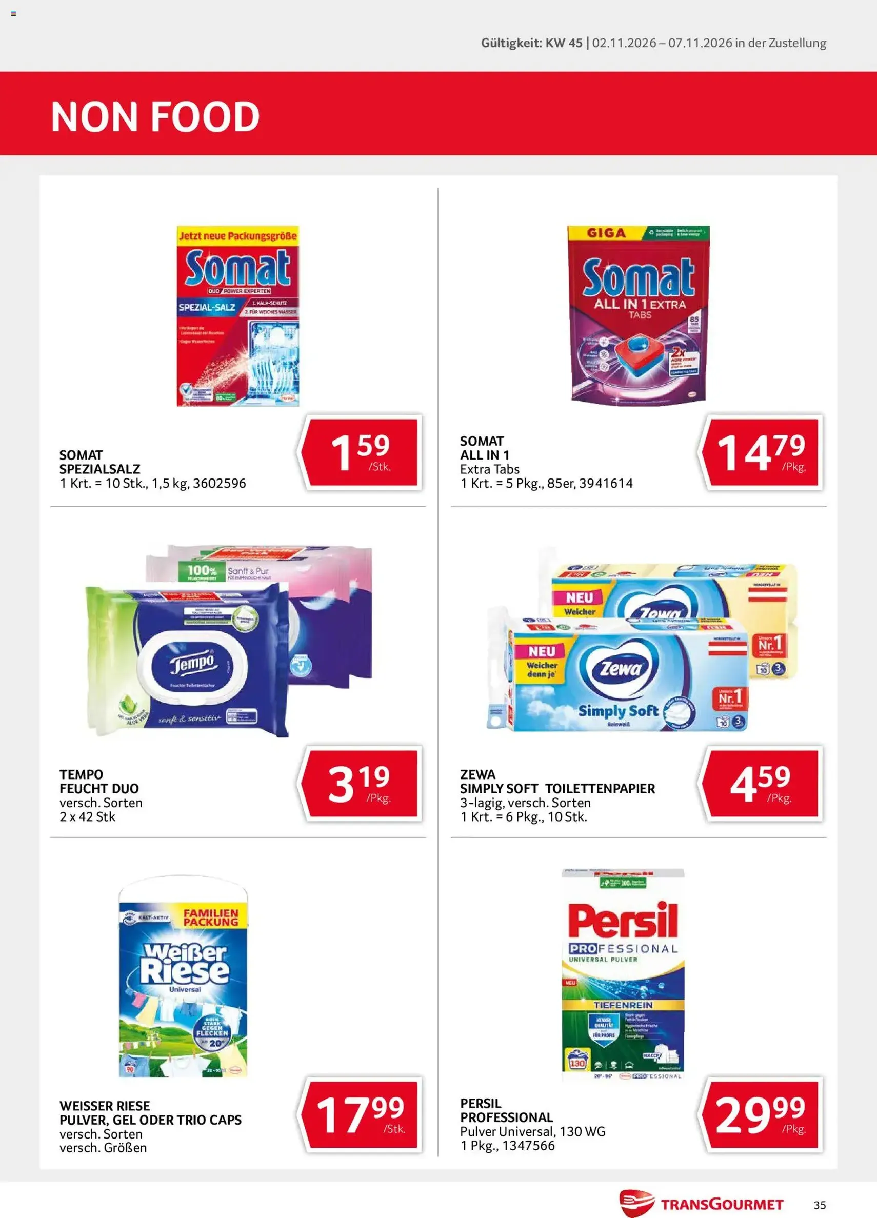 Transgourmet Flugblatt - Gültiger Prospekt ab 02.11.2026, Seite 35 von insgesamt 36