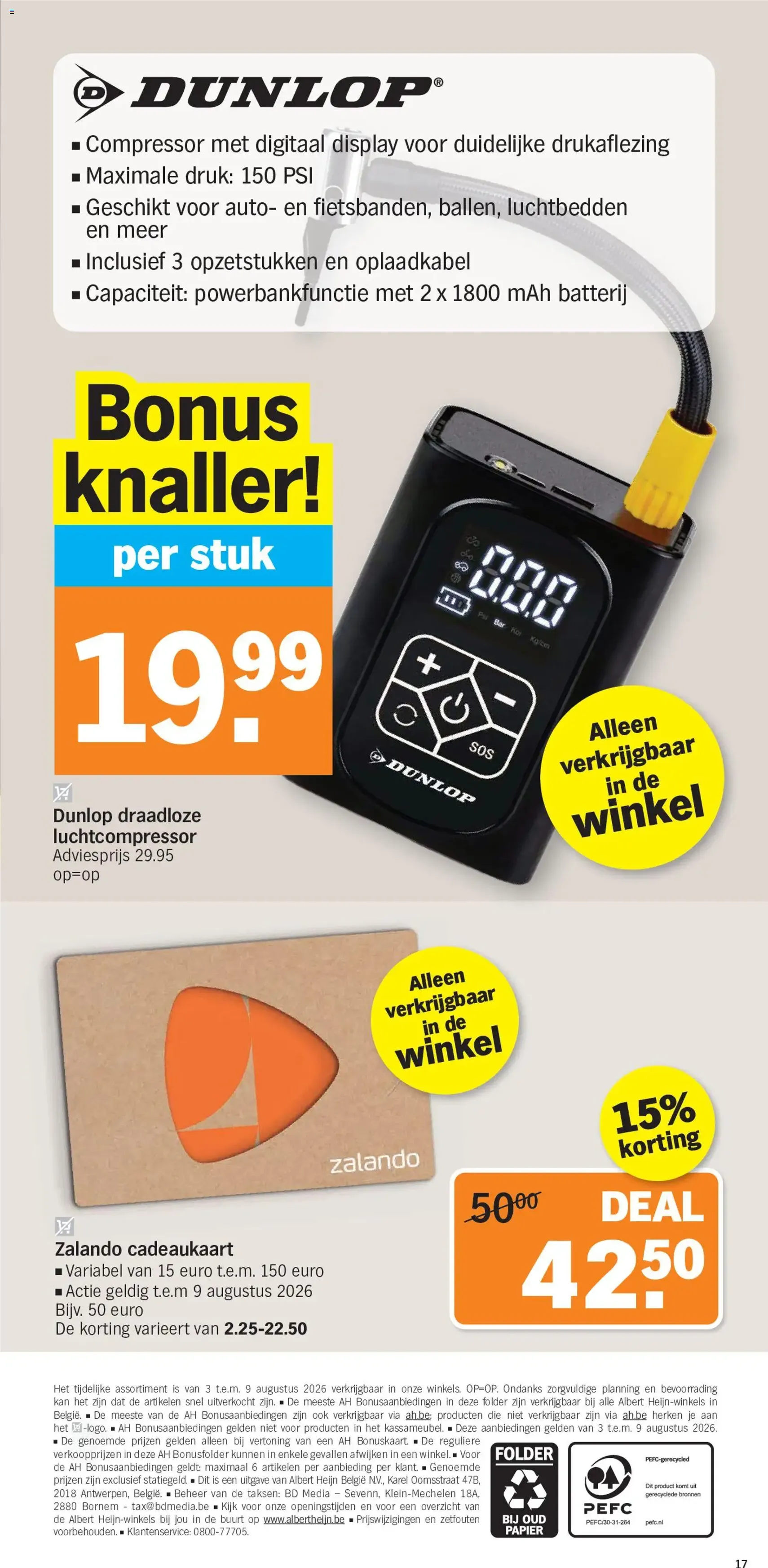 Albert Heijn Folder week / de la semaine 32 - geldige folder vanaf 03/08/2026 pagina 17 van 18
