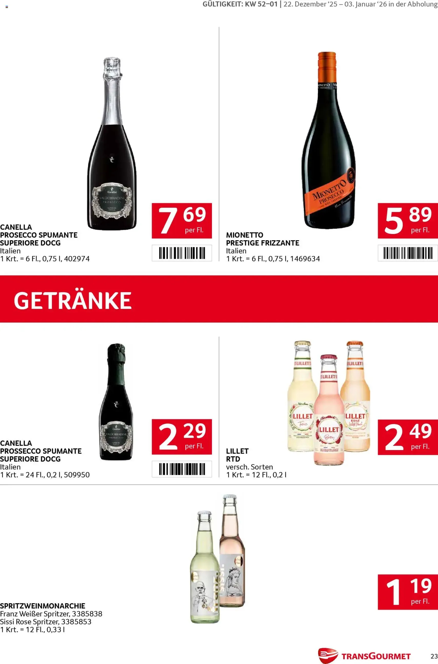 Transgourmet Flugblatt - Gültiger Prospekt ab 22.12.2025, Seite 23 von insgesamt 36