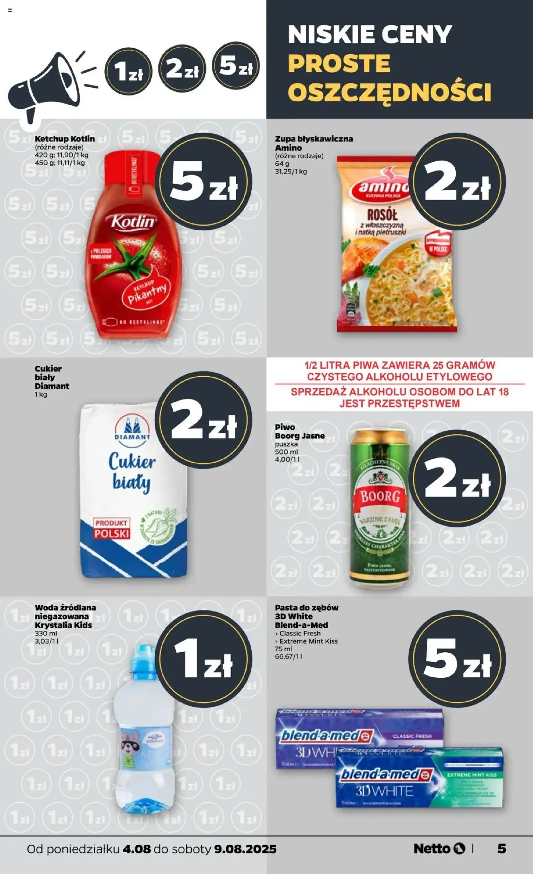 Netto gazetka - Spożywcza - ważny gazetka od 04.08.2025 strona 5 z 28 Netto gazetka - Spożywcza - ważny gazetka od 04.08.2025 strona 5 z 28