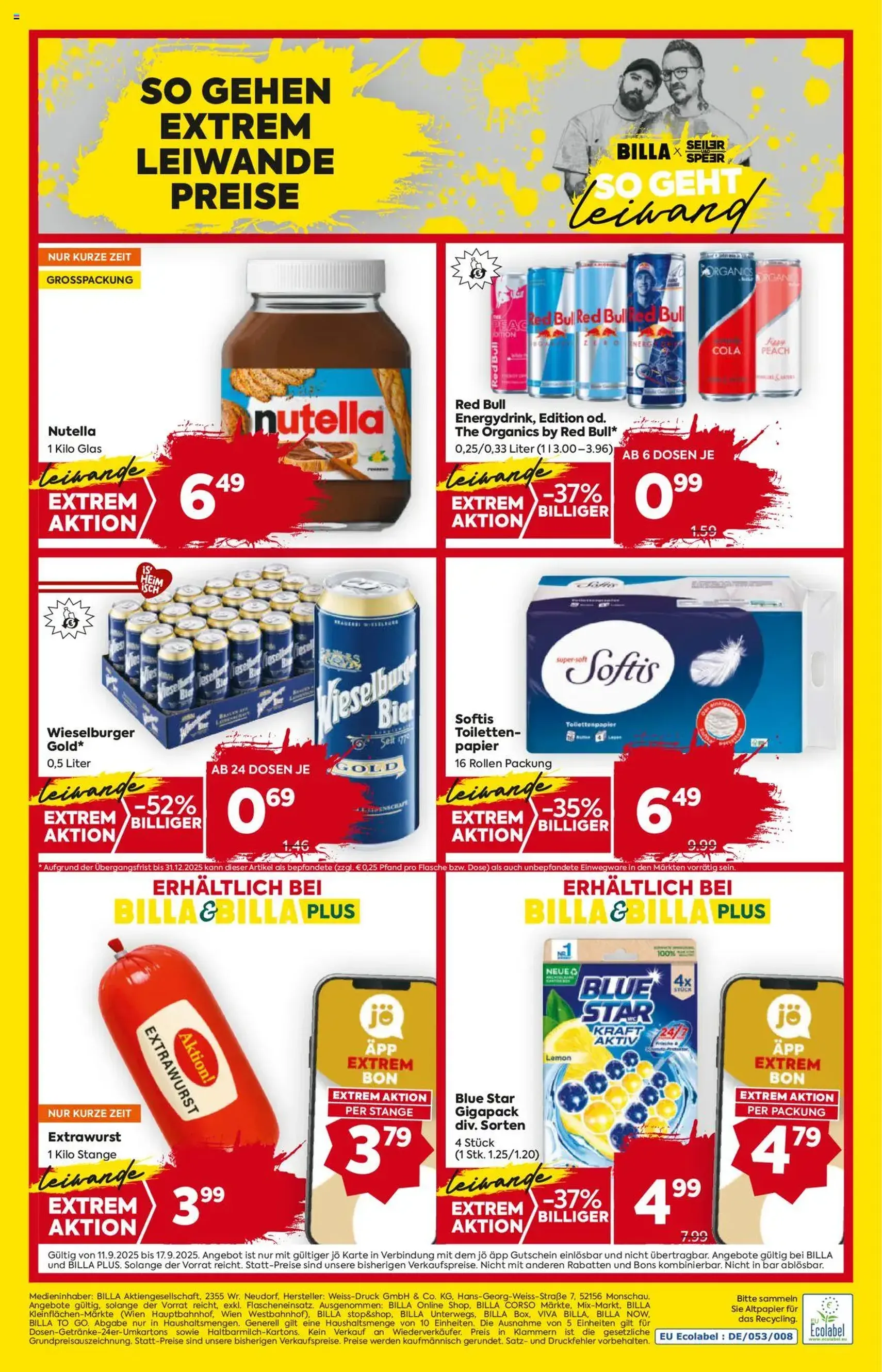 Billa Flugblatt - Gültiger Prospekt ab 11.09.2025, Seite 16 von insgesamt 16