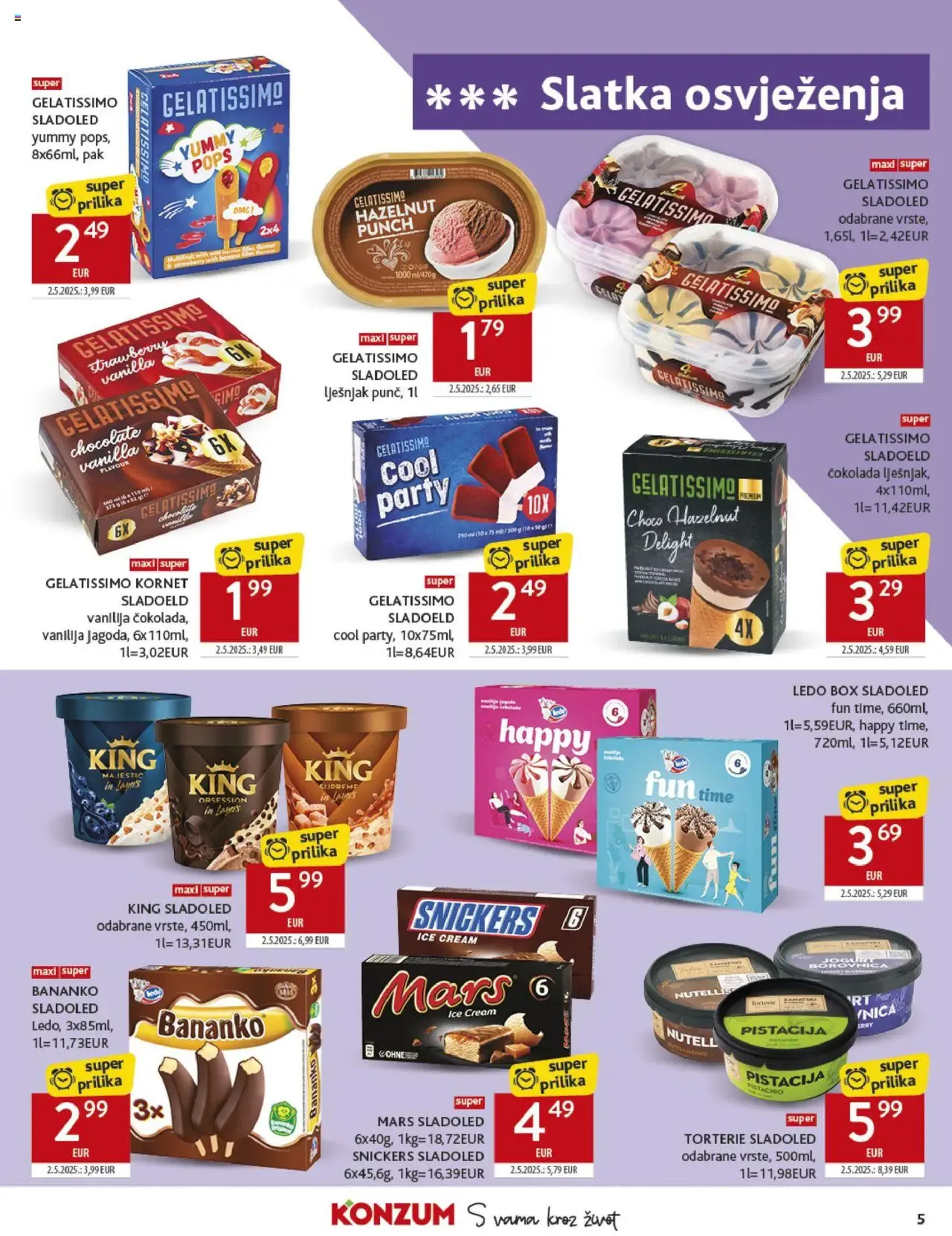 Konzum HR Akciós újság - 2025.07.30. érvényes szórólap 5 oldal 40 oldalból Konzum HR Akciós újság - 2025.07.30. érvényes szórólap 5 oldal 40 oldalból