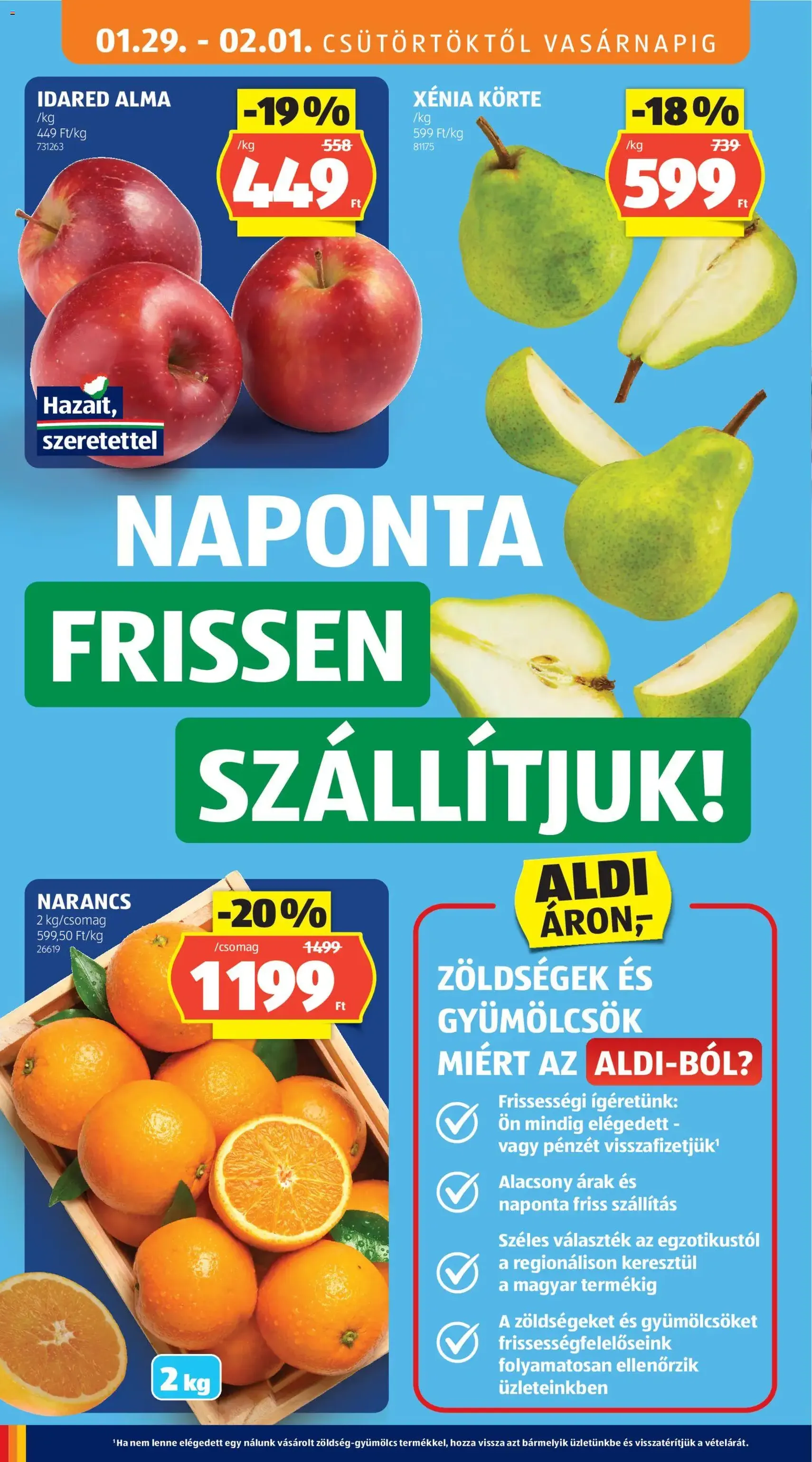 Aldi Akciós újság - 2026.01.29. érvényes szórólap 4 oldal 45 oldalból
