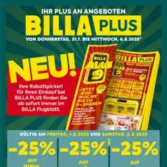 Billa Plus Flugblatt - Prospekt Vorschau gültig ab 31.07.2025