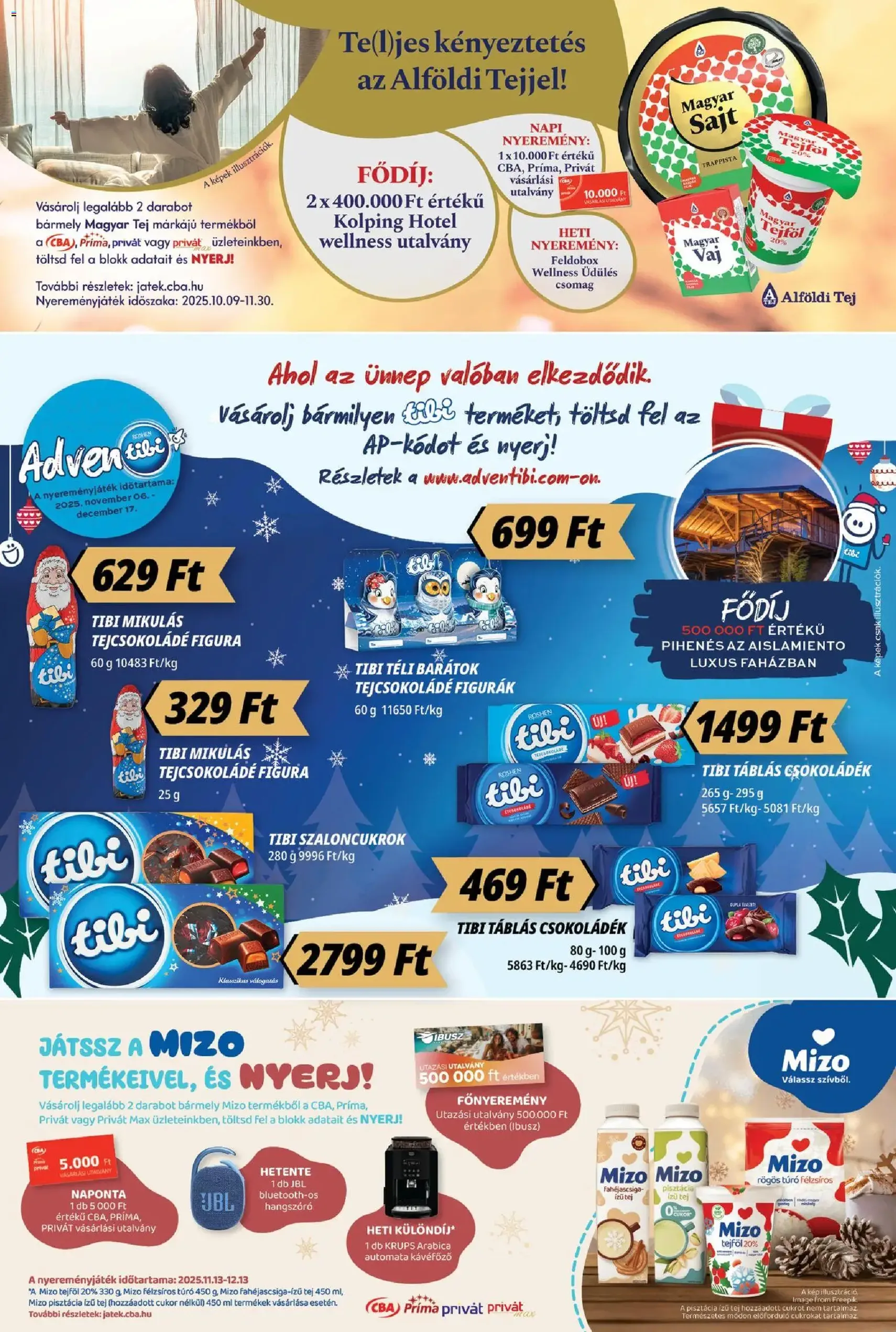 CBA Príma Akciós újság - 2025.11.20. érvényes szórólap 4 oldal 12 oldalból