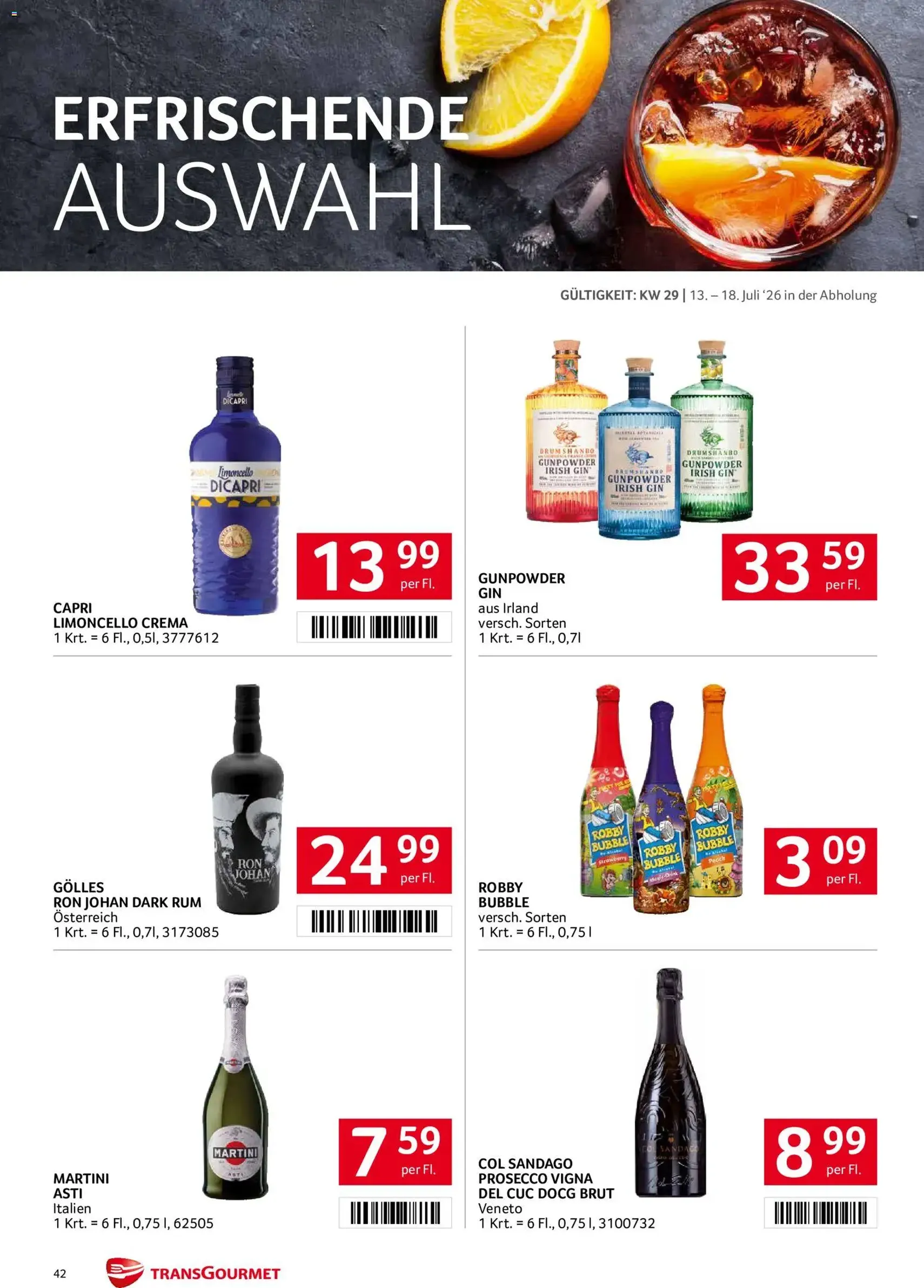 Transgourmet Flugblatt - Gültiger Prospekt ab 13.07.2026, Seite 42 von insgesamt 44