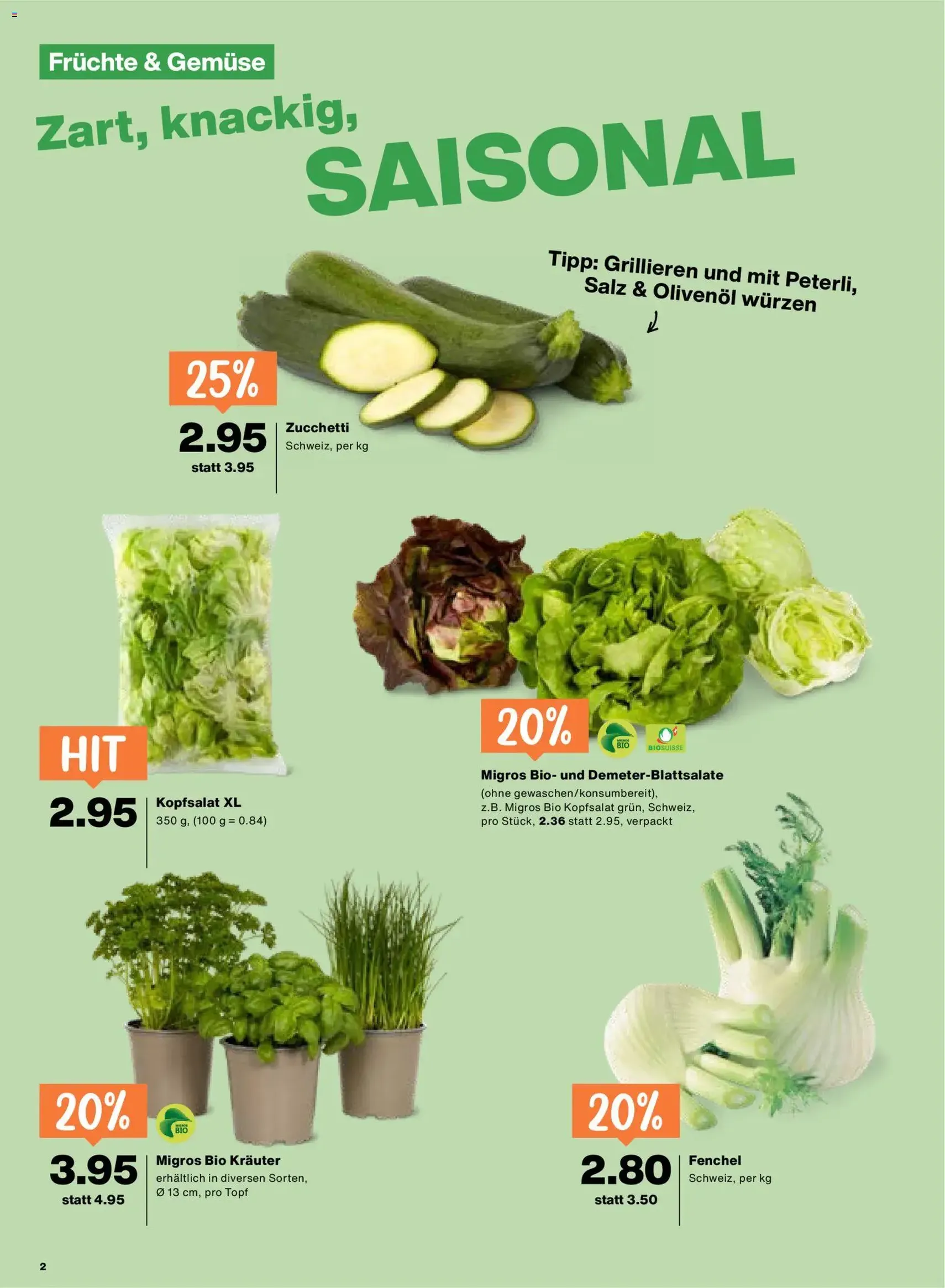 Migros aktionen - Gültiger Prospekt ab 25.06.2026, Seite 2 von insgesamt 24
