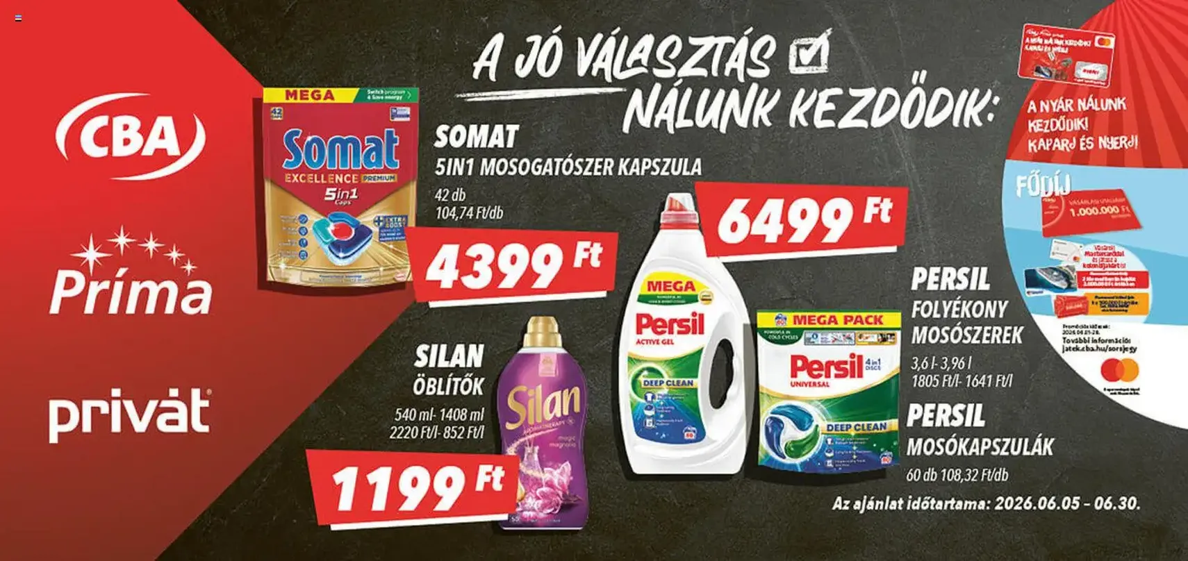 CBA Aktuális óriásplakátok - 2026.06.05. érvényes szórólap 3 oldal 4 oldalból