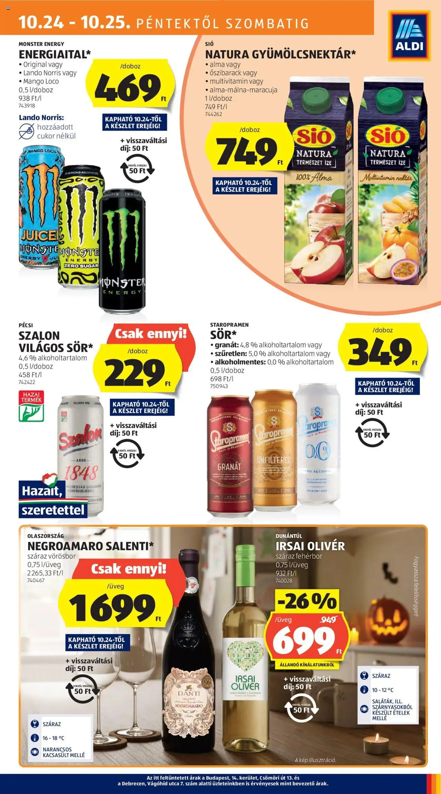 Aldi Akciós újság - 2025.10.24. érvényes szórólap 19 oldal 51 oldalból Aldi Akciós újság - 2025.10.24. érvényes szórólap 19 oldal 51 oldalból