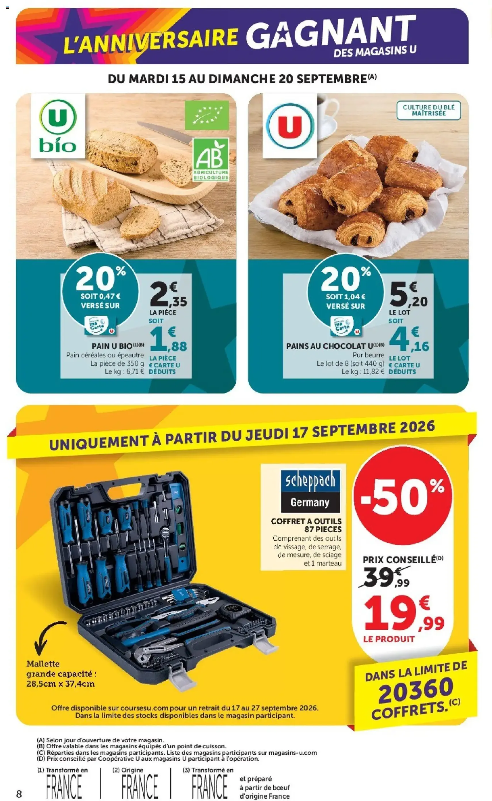 U Express - Anniversaire gagnant des Magasins U - brochure valable à partir du 15/09/2026, page 8 sur 24