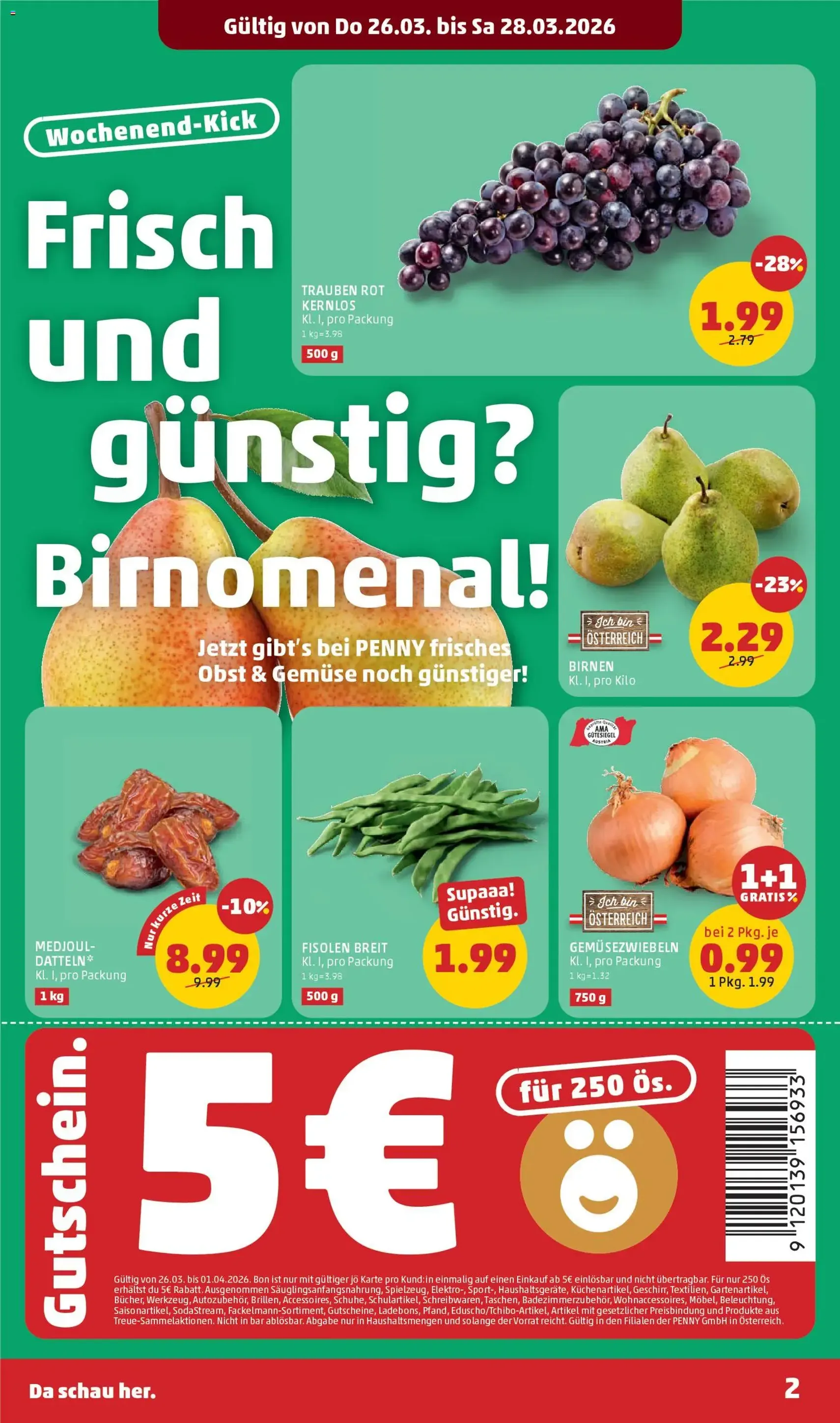 Penny Markt - Flugblatt - Gültiger Prospekt ab 26.03.2026, Seite 2 von insgesamt 32