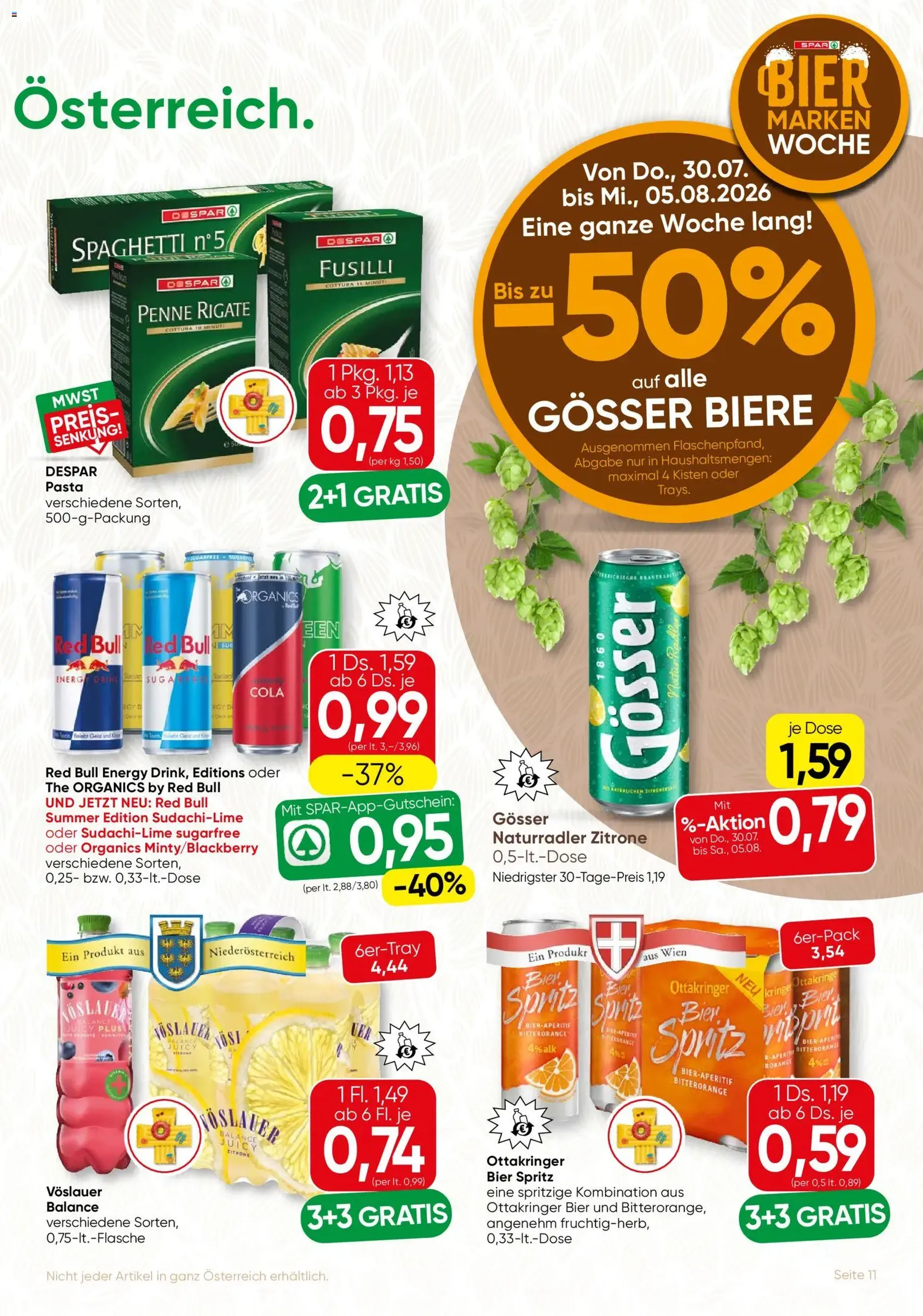 SPAR Gourmet Flugblatt - Gültiger Prospekt ab 30.07.2026, Seite 11 von insgesamt 12