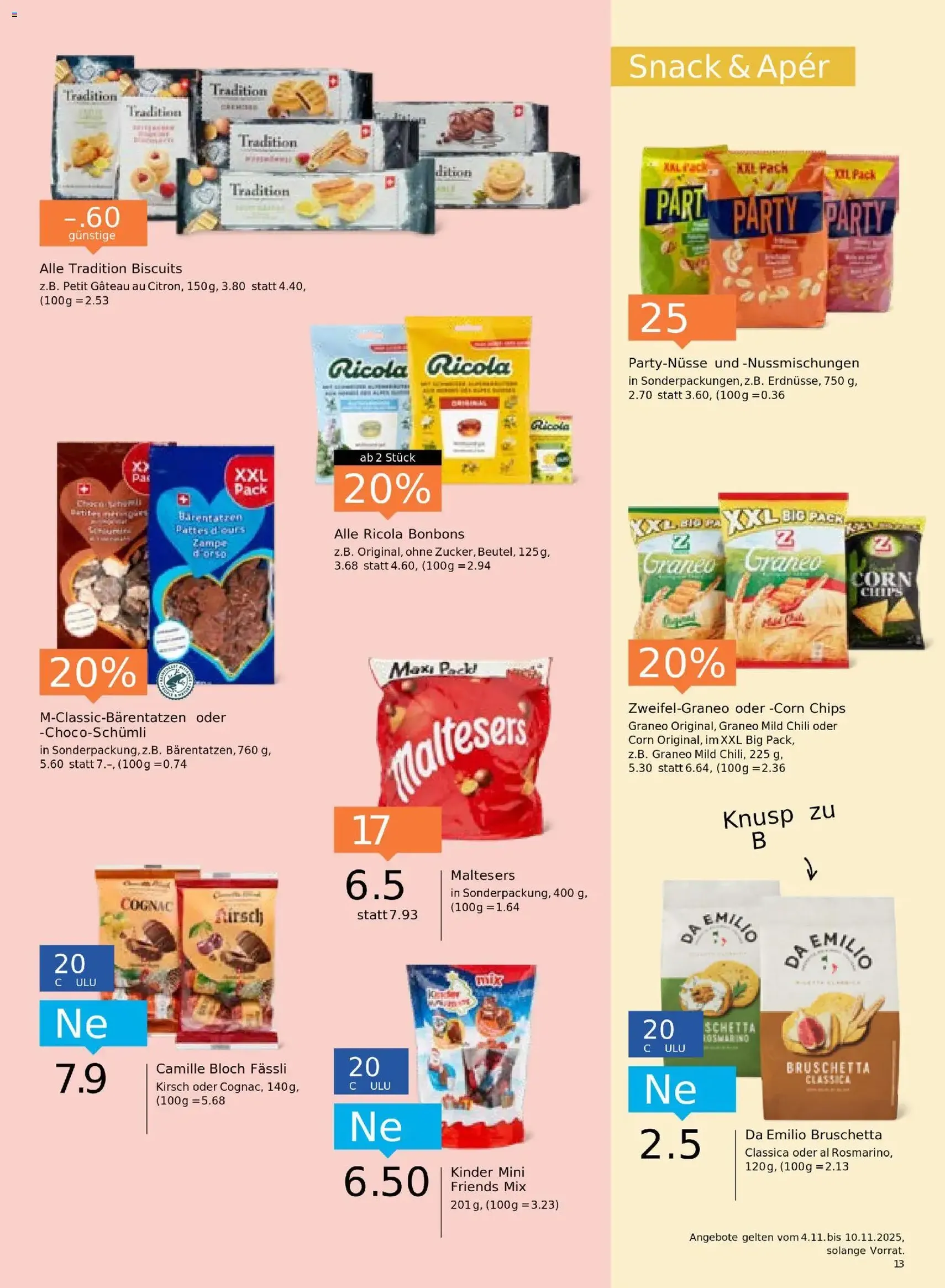 Migros Aktionen - Gültiger Prospekt ab 04.11.2025, Seite 13 von insgesamt 20