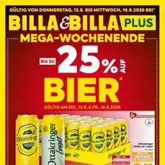 Billa - Flugblatt - Prospekt Vorschau gültig ab 13.08.2026