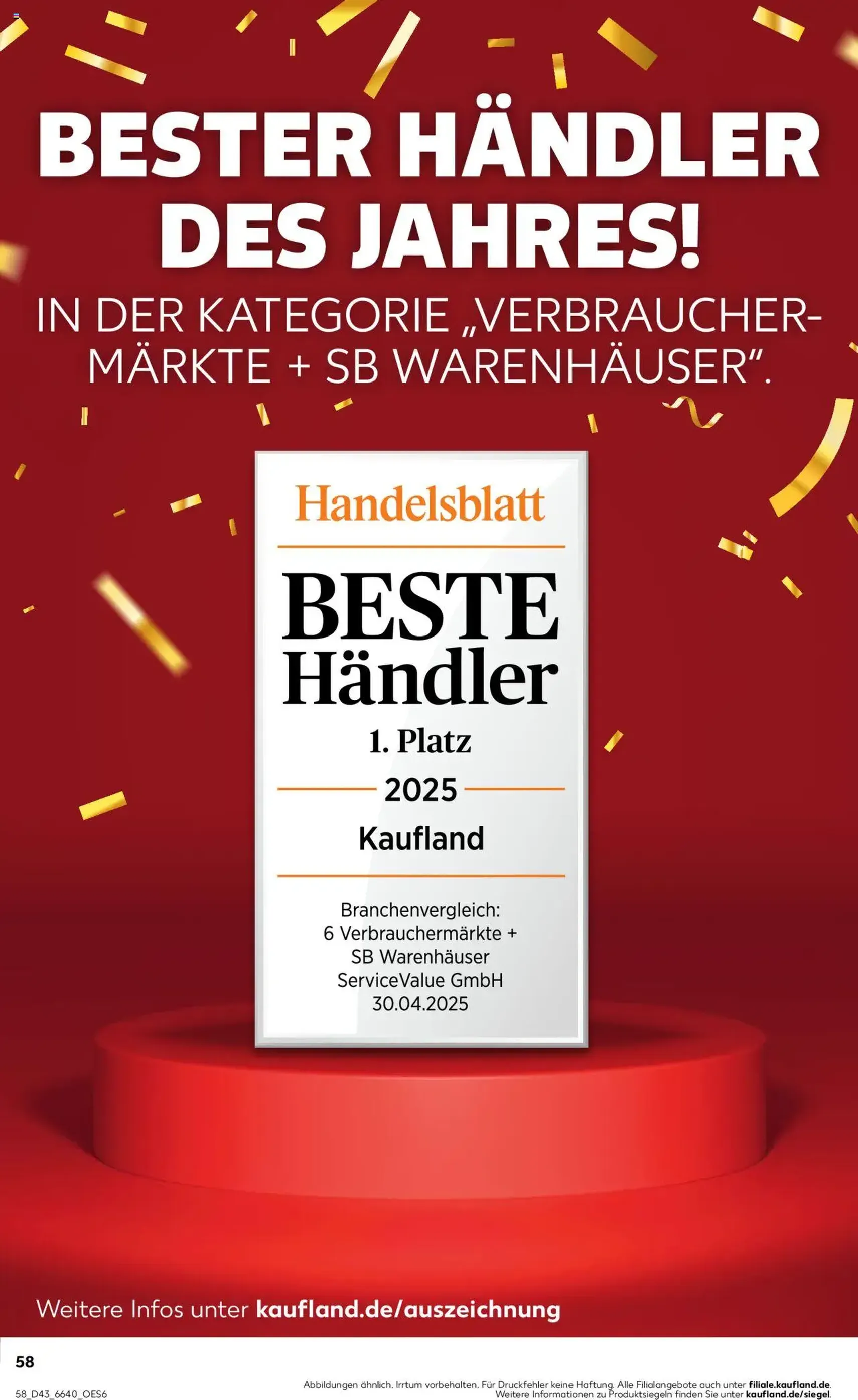 Kaufland Prospekt - Gültiger Prospekt ab 23.10.2025, Seite 58 von insgesamt 61 Kaufland Prospekt - Gültiger Prospekt ab 23.10.2025, Seite 58 von insgesamt 61
