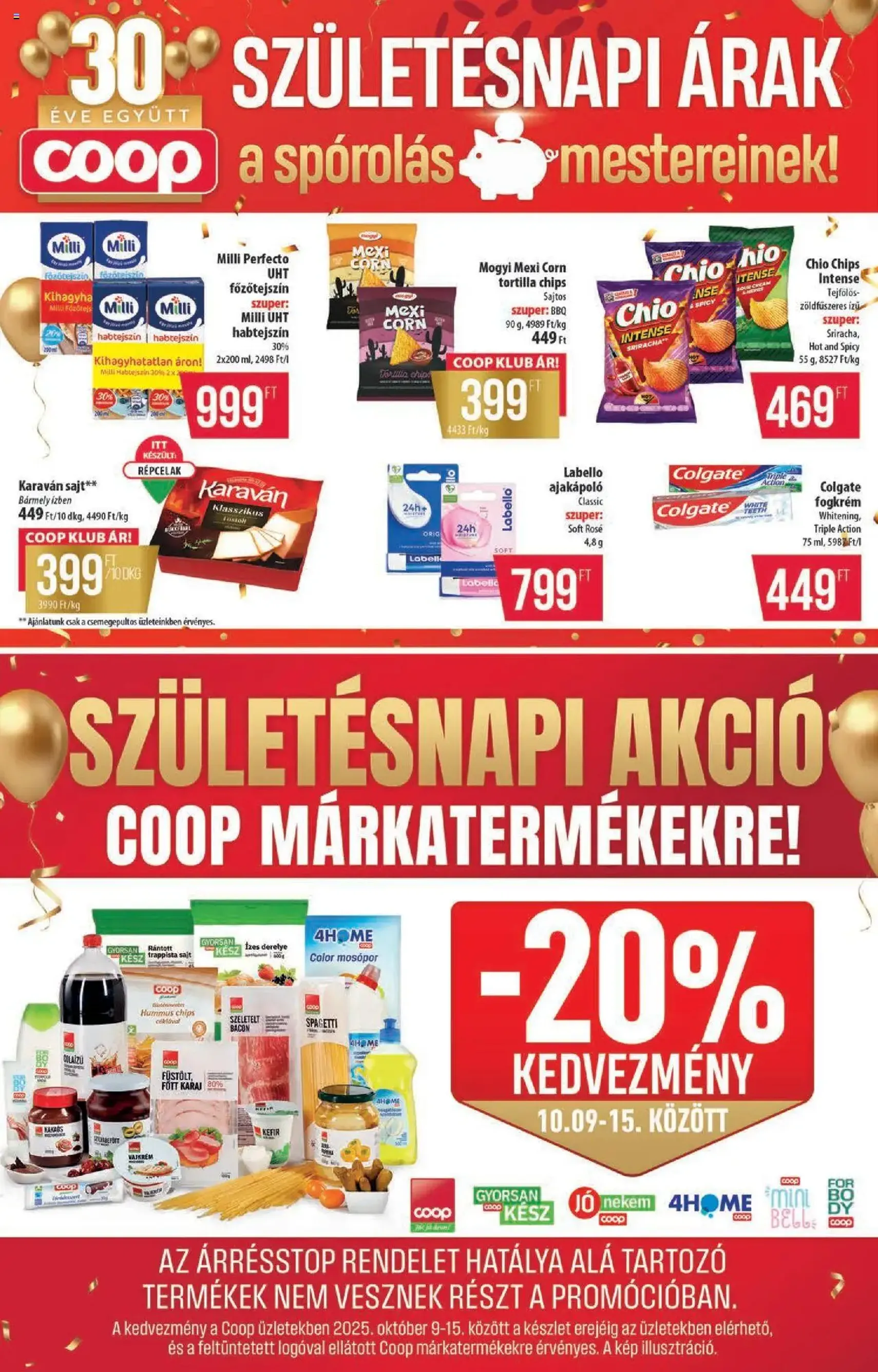 COOP Akciós újság - 2025.10.09. érvényes szórólap 2 oldal 8 oldalból