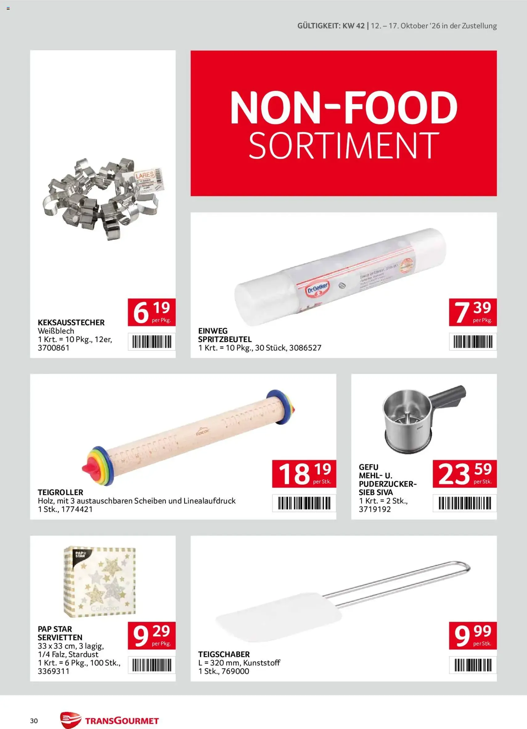 Transgourmet Flugblatt - Gültiger Prospekt ab 11.10.2026, Seite 30 von insgesamt 32