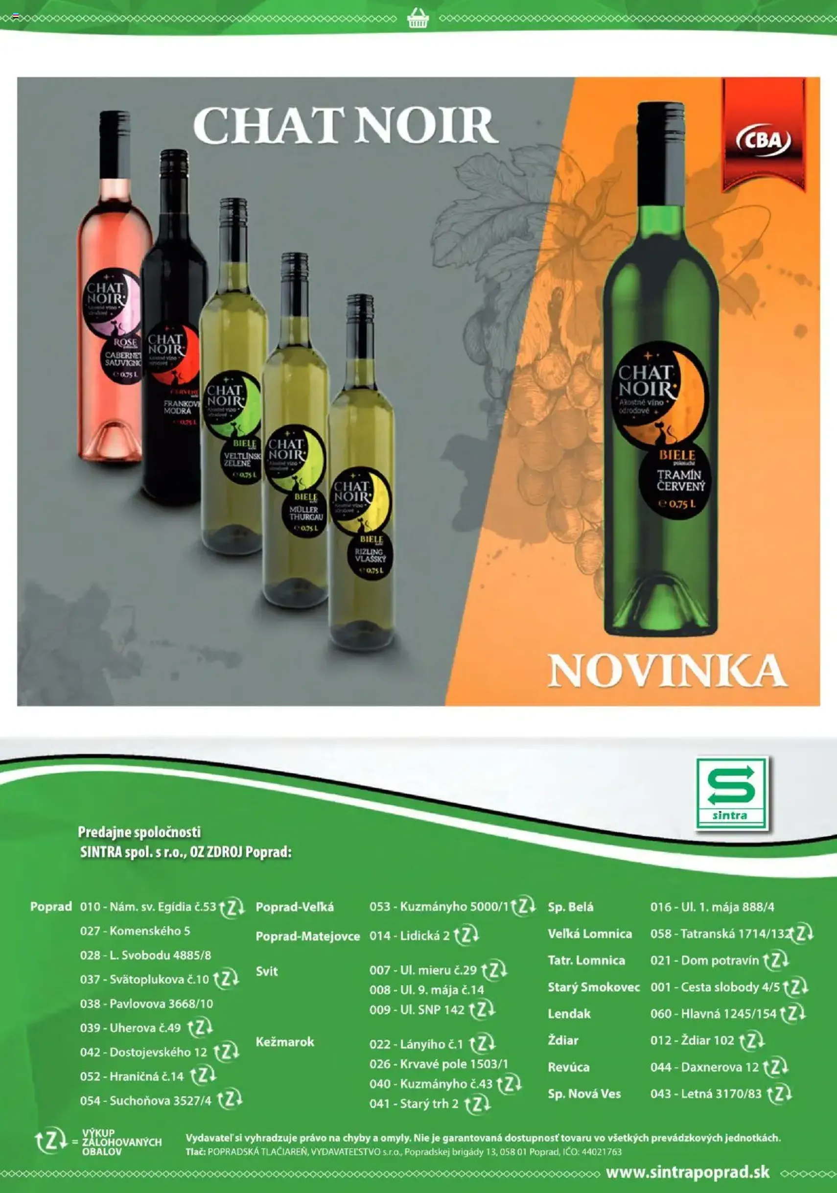 Sintra Leták - platný leták od 04.09.2025 strana 24 z 24 Sintra Leták - platný leták od 04.09.2025 strana 24 z 24
