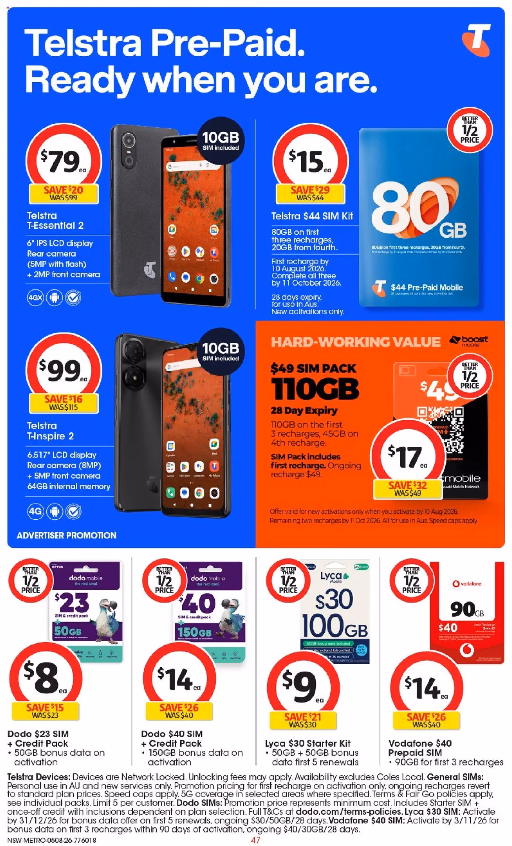 Coles catalogue - valid flyer from 04/08/2026, page 47 of 52