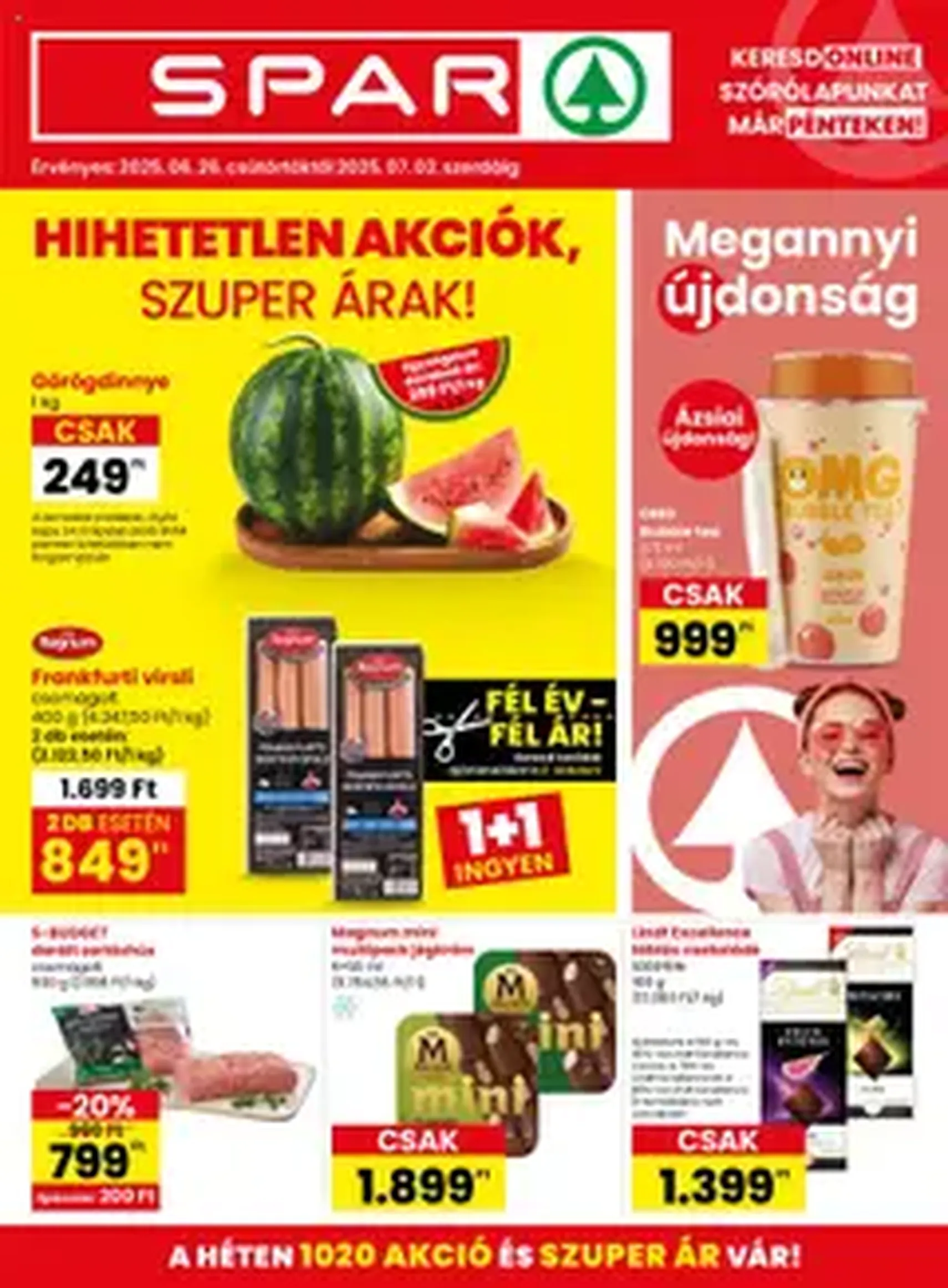 Spar Akciós újság - 2025.06.26. érvényes szórólap 1 oldal 1 oldalból