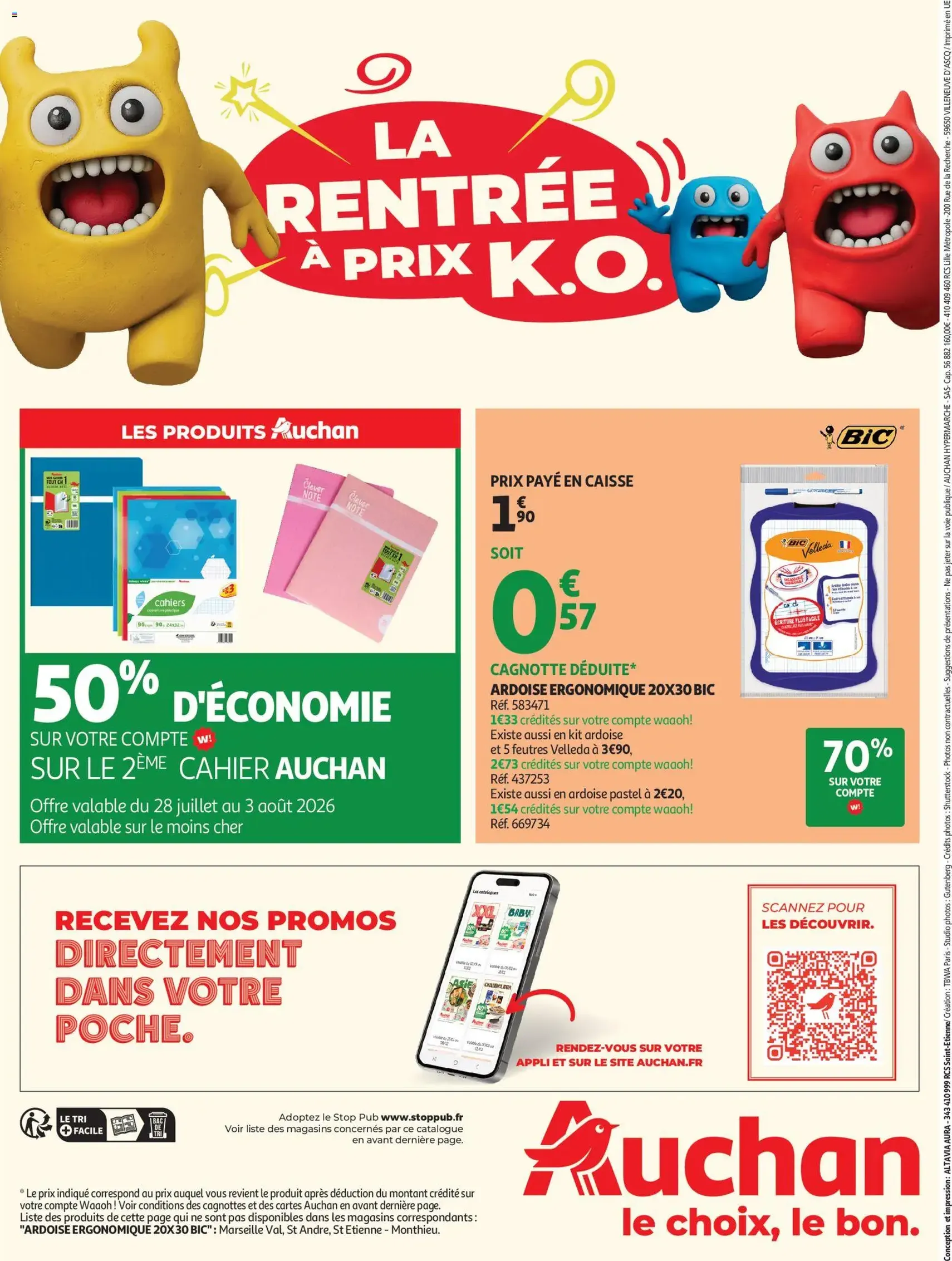 Auchan folder / publicité - geldige folder vanaf 28/07/2026 pagina 52 van 54