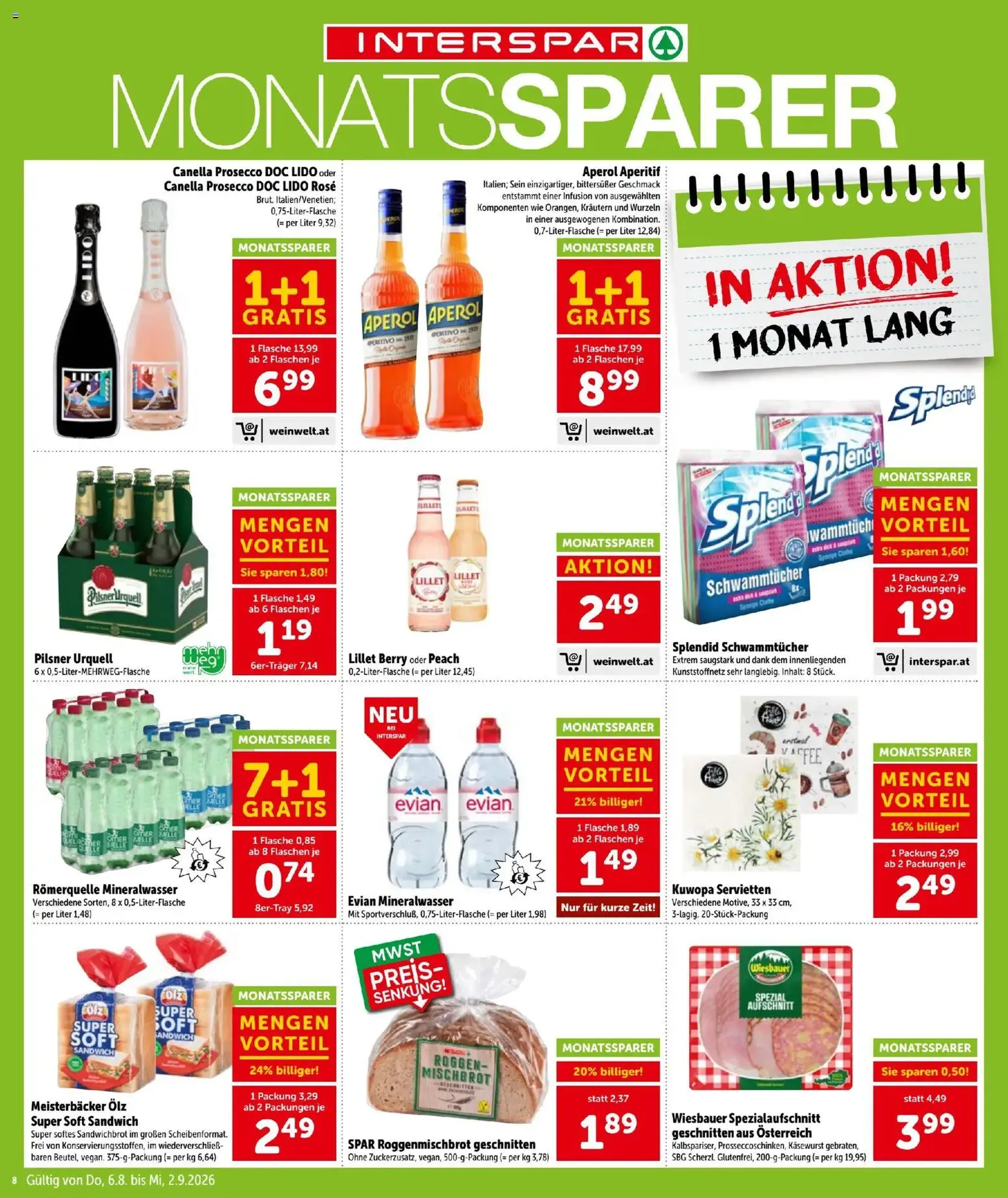 Interspar - Flugblatt - Gültiger Prospekt ab 06.08.2026, Seite 8 von insgesamt 16