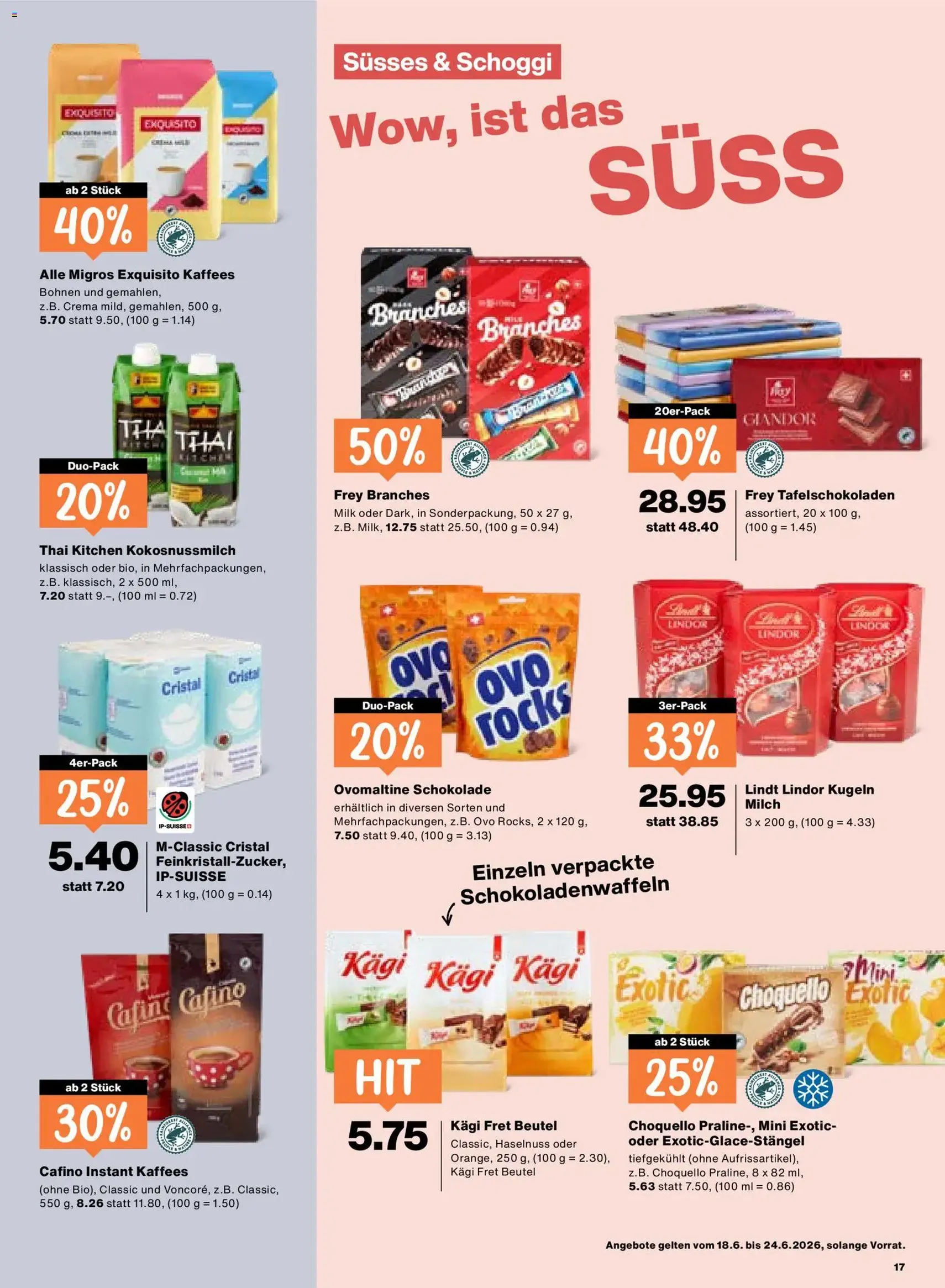 Migros aktionen - Gültiger Prospekt ab 18.06.2026, Seite 17 von insgesamt 24
