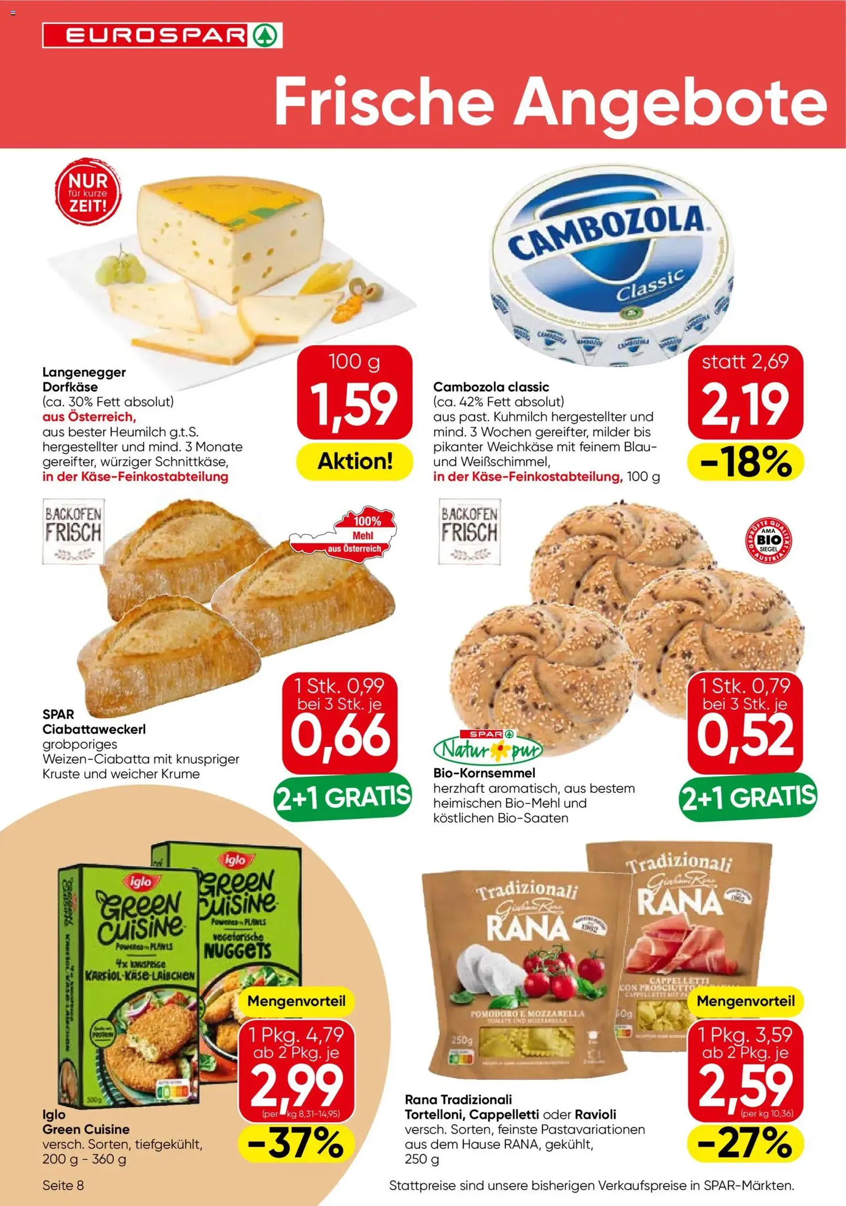 Eurospar Flugblatt - Gültiger Prospekt ab 06.11.2025, Seite 8 von insgesamt 16