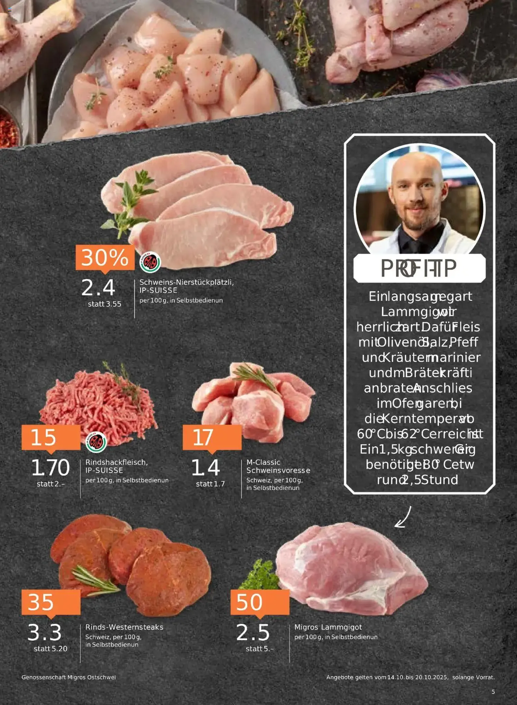Migros Aktionen - Gültiger Prospekt ab 14.10.2025, Seite 5 von insgesamt 24 Migros Aktionen - Gültiger Prospekt ab 14.10.2025, Seite 5 von insgesamt 24