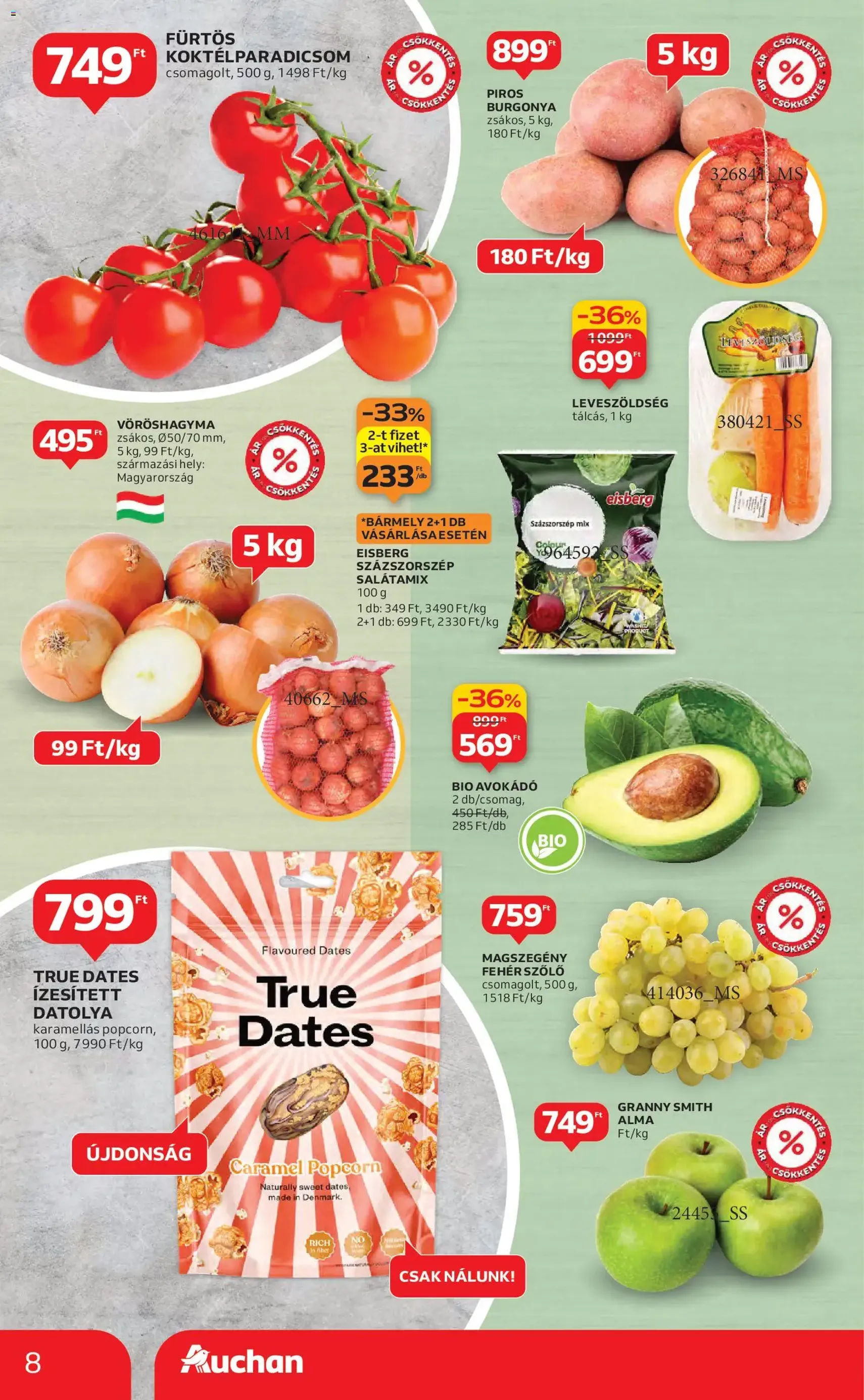 Auchan - Heti Hipermarket ajánlataink - 2026.01.29. érvényes szórólap 8 oldal 38 oldalból