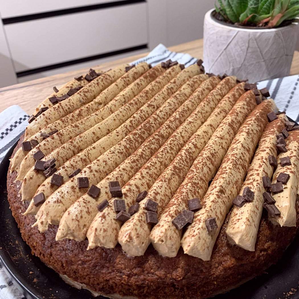 Mokkacake in een mok