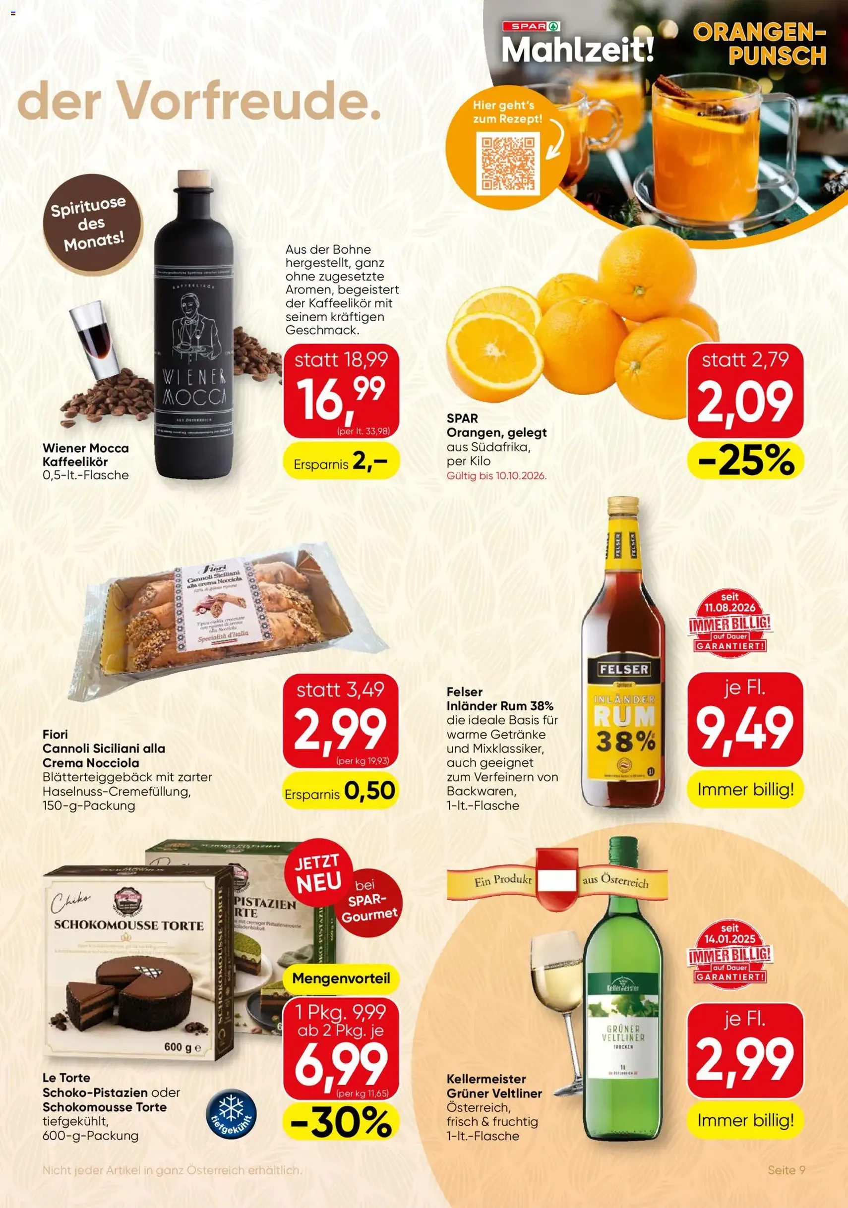SPAR Gourmet Flugblatt - Gültiger Prospekt ab 08.10.2026, Seite 9 von insgesamt 12