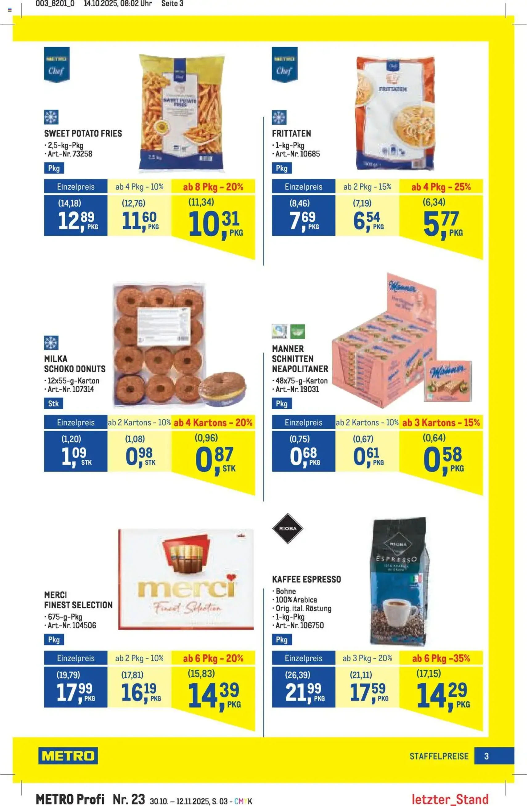Metro angebote Profi - Gültiger Prospekt ab 30.10.2025, Seite 3 von insgesamt 64 Metro angebote Profi - Gültiger Prospekt ab 30.10.2025, Seite 3 von insgesamt 64