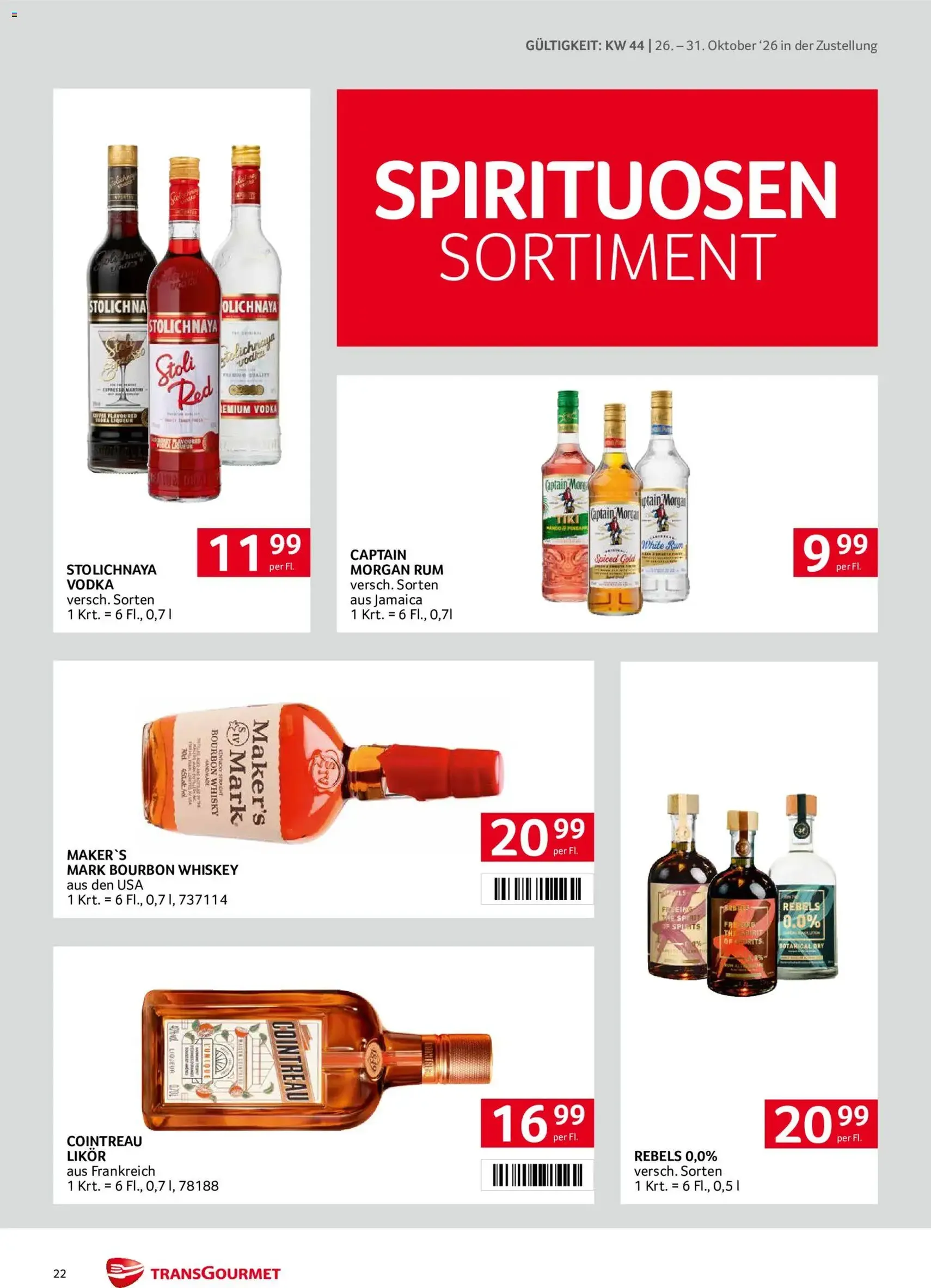 Transgourmet Flugblatt - Gültiger Prospekt ab 26.10.2026, Seite 22 von insgesamt 28