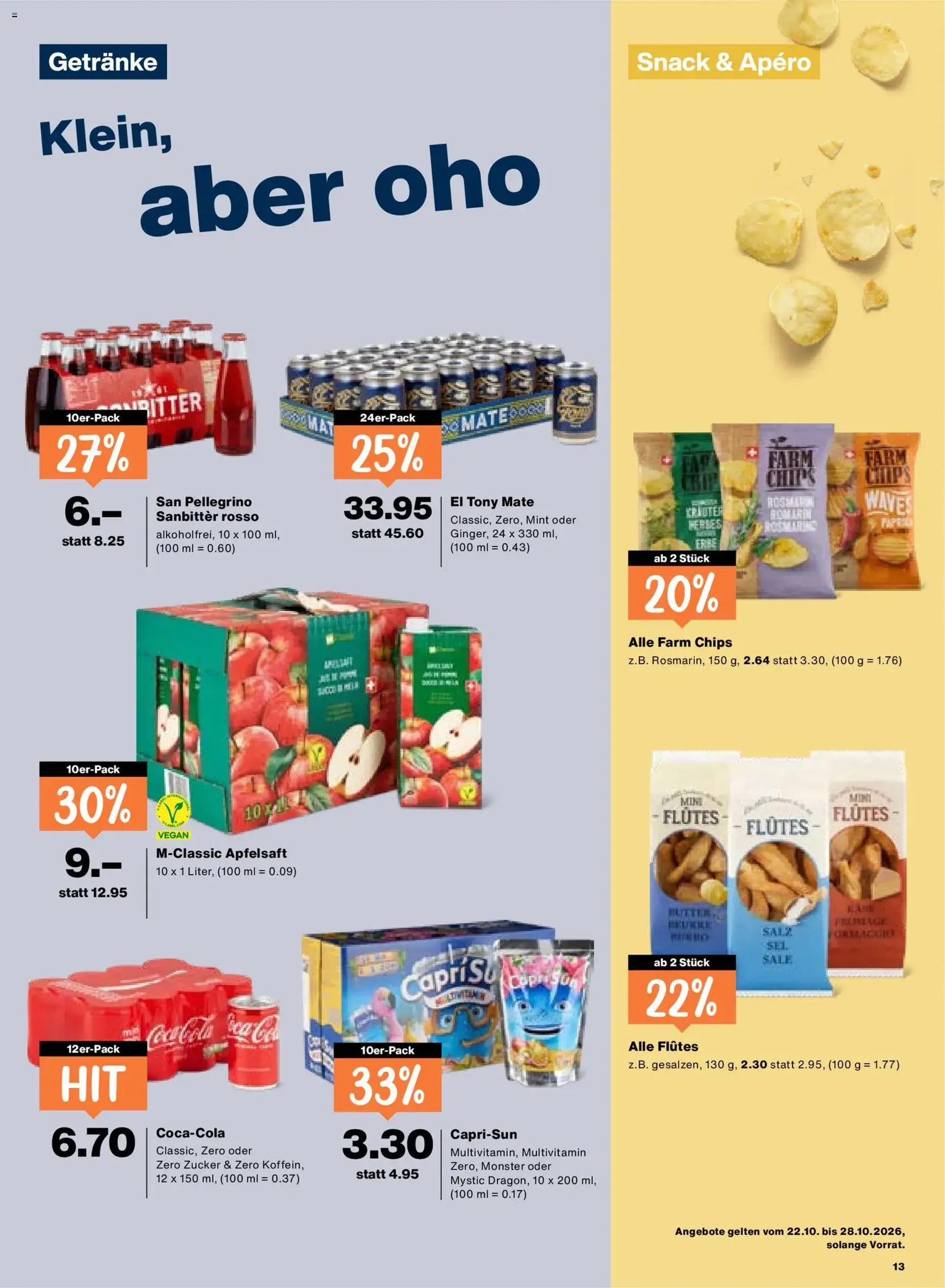 Migros aktionen - Gültiger Prospekt ab 22.10.2026, Seite 13 von insgesamt 24