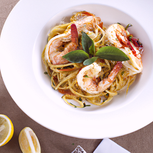 Recipe preview Simple Creamy Garlic Prawn Pasta
