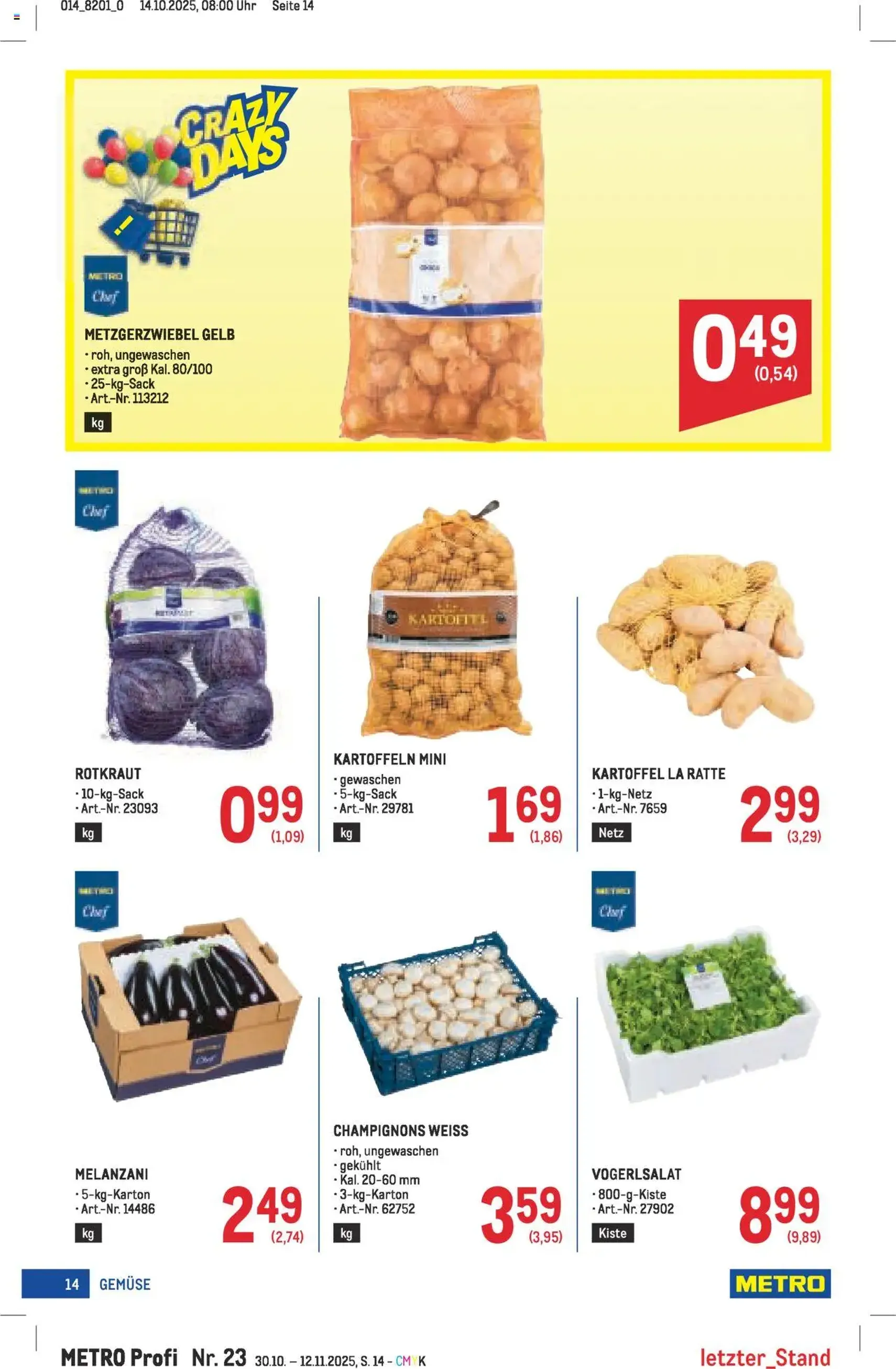 Metro angebote Profi - Gültiger Prospekt ab 30.10.2025, Seite 14 von insgesamt 64 Metro angebote Profi - Gültiger Prospekt ab 30.10.2025, Seite 14 von insgesamt 64