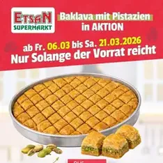 ETSAN Baklava mit Pistazien - Prospekt Vorschau gültig ab 06.03.2026