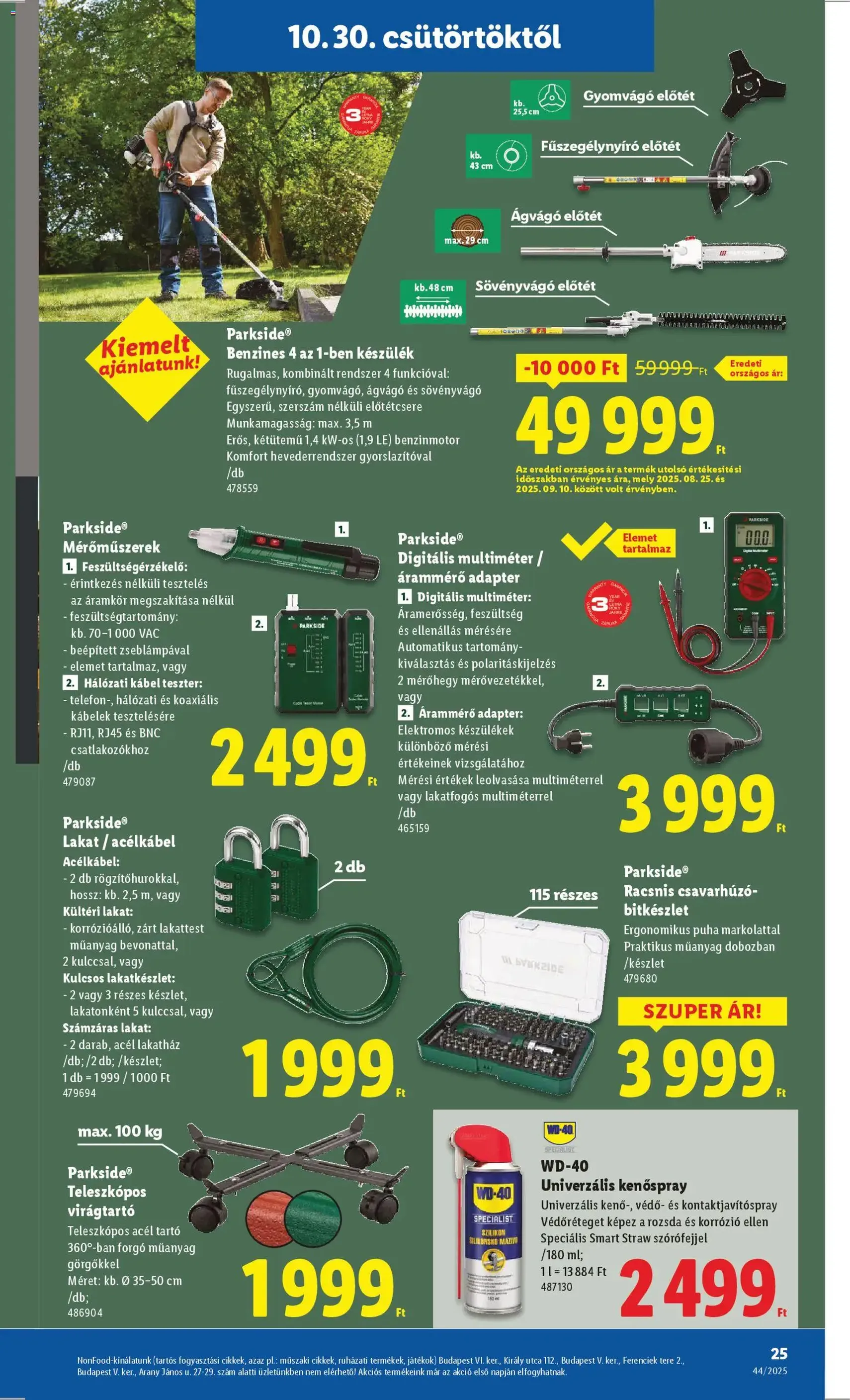 Lidl Akciós újság - 2025.10.30. érvényes szórólap 25 oldal 66 oldalból Lidl Akciós újság - 2025.10.30. érvényes szórólap 25 oldal 66 oldalból